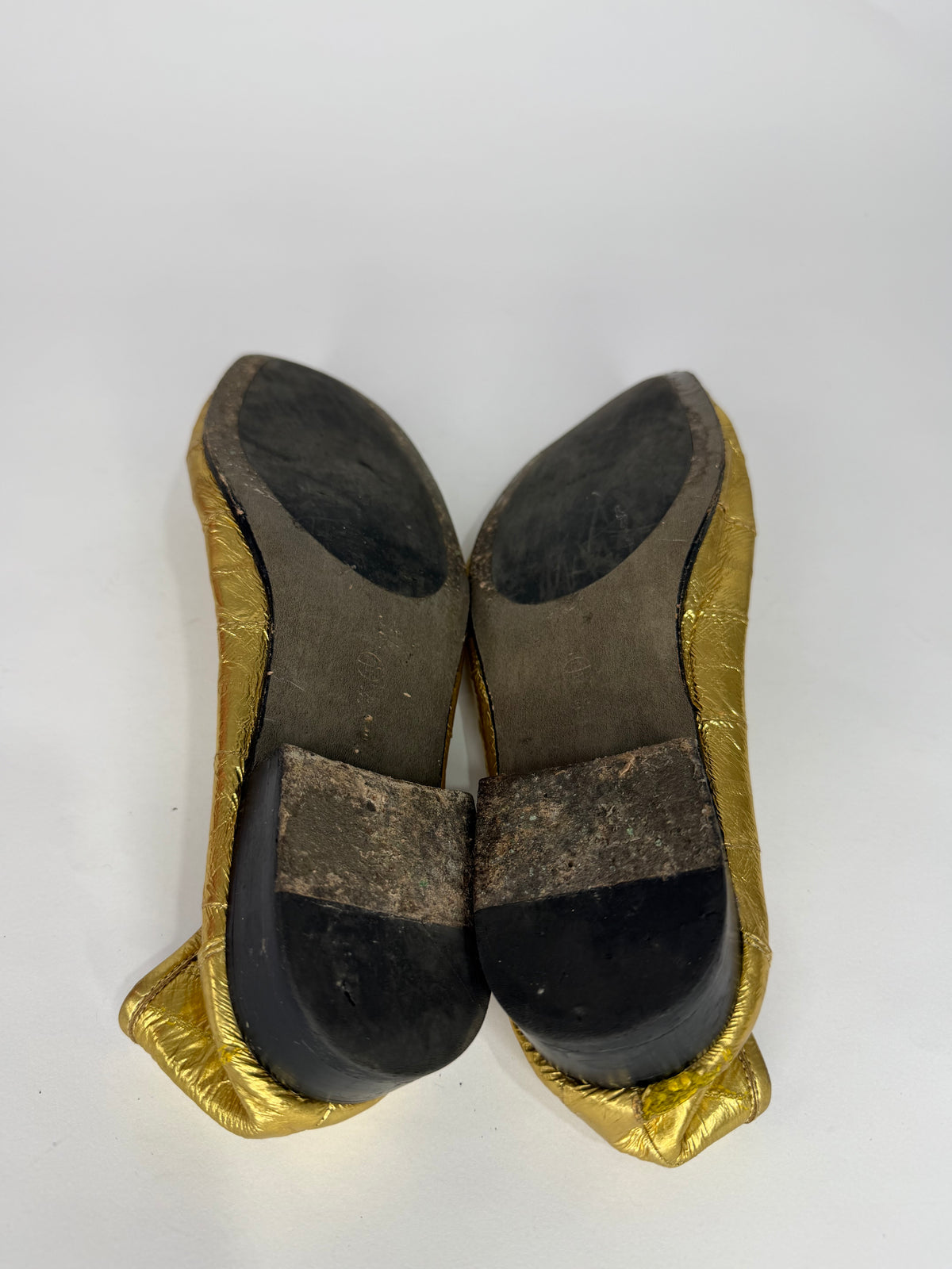The Row Gold
Eel Skin Loafers 
Women's Size 39 EU/9 US / 6 UK