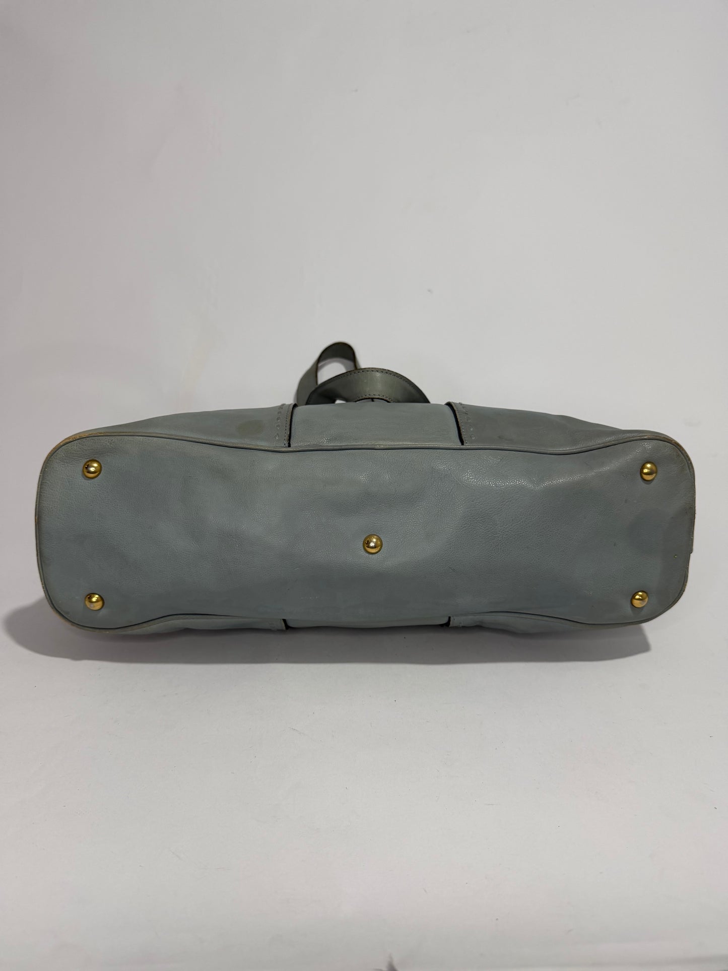 YVES SAINT LAURENT
Blue Leather Large Muse Bag