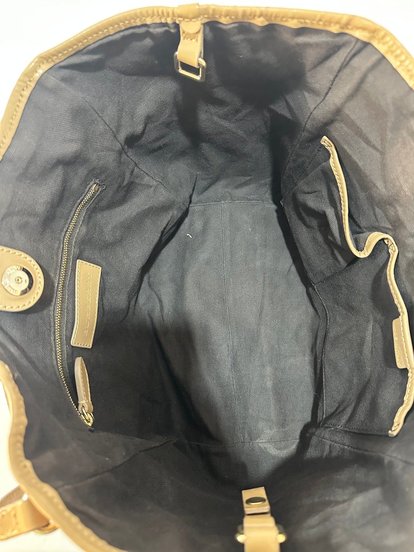 Burberry Beige Haymarket Coated Canvas and Suede Canterbury Tote