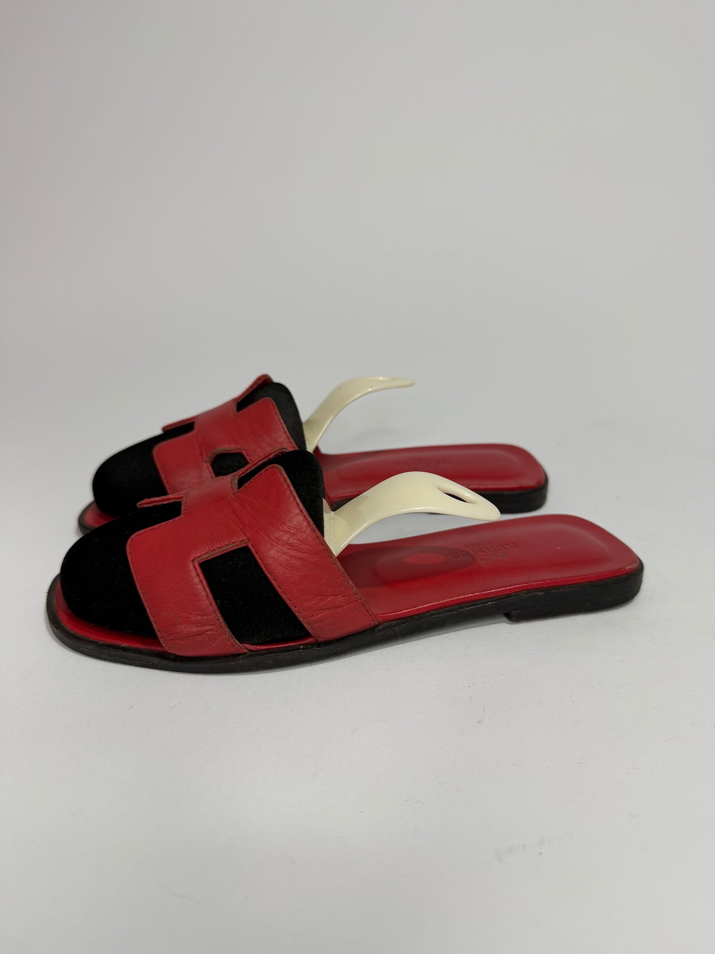 HERMES Red Box Calfskin Oran Sandals 36 EU/ 6 US / 3 UK