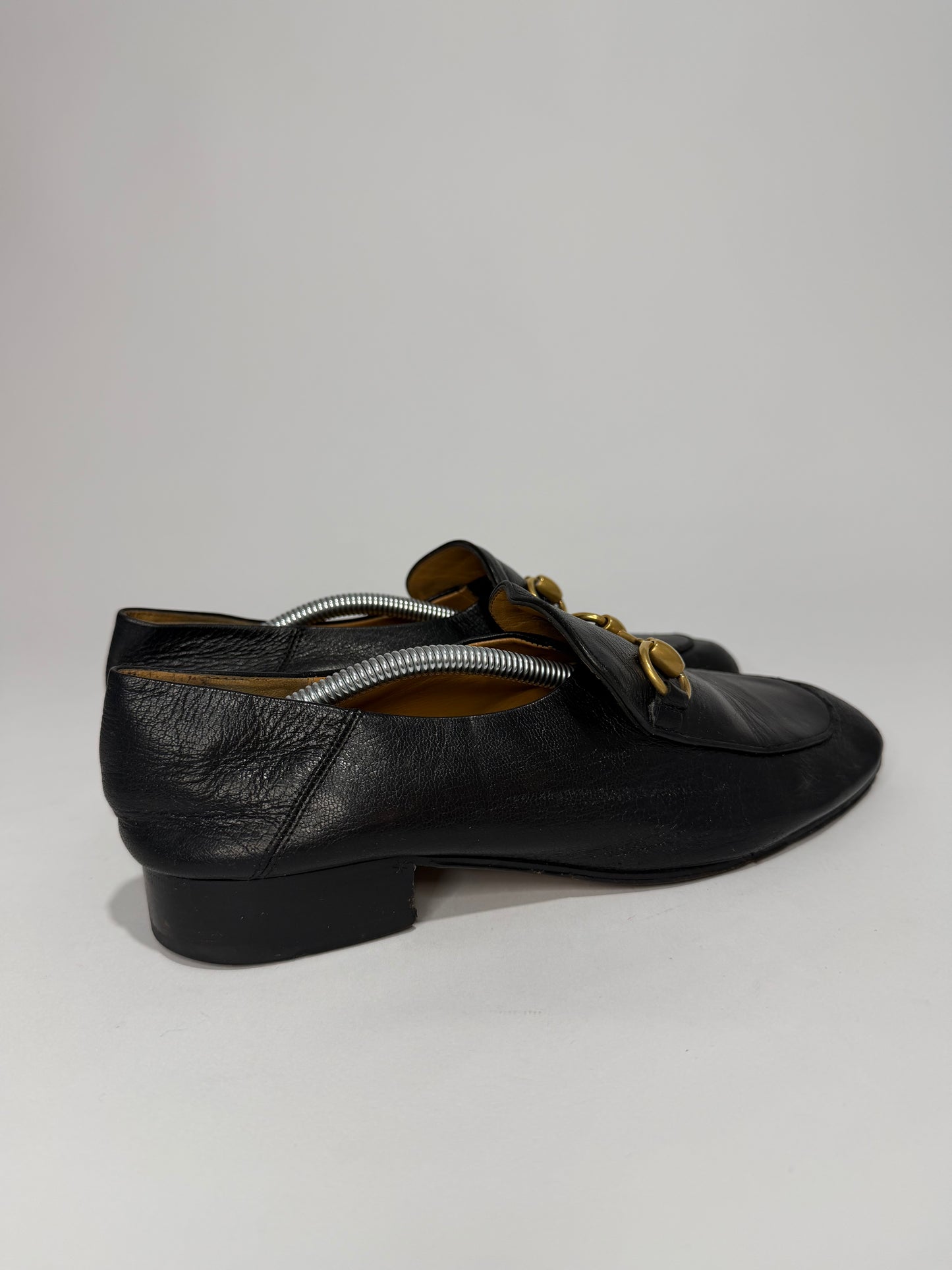 Gucci Black Leather Horsebit Foldable Loafers Size 37.5 EU/ 7.5 US/ 4. 5 Uk