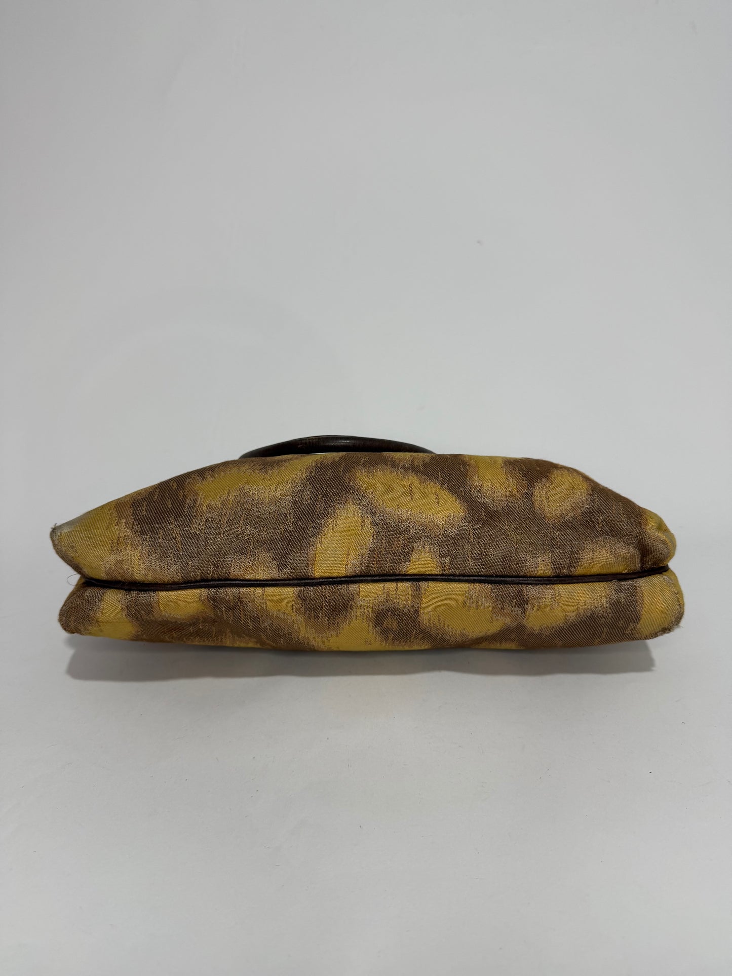 Vivienne Westwood Leopard Print Canvas & Leather Shoulder Tote Bag