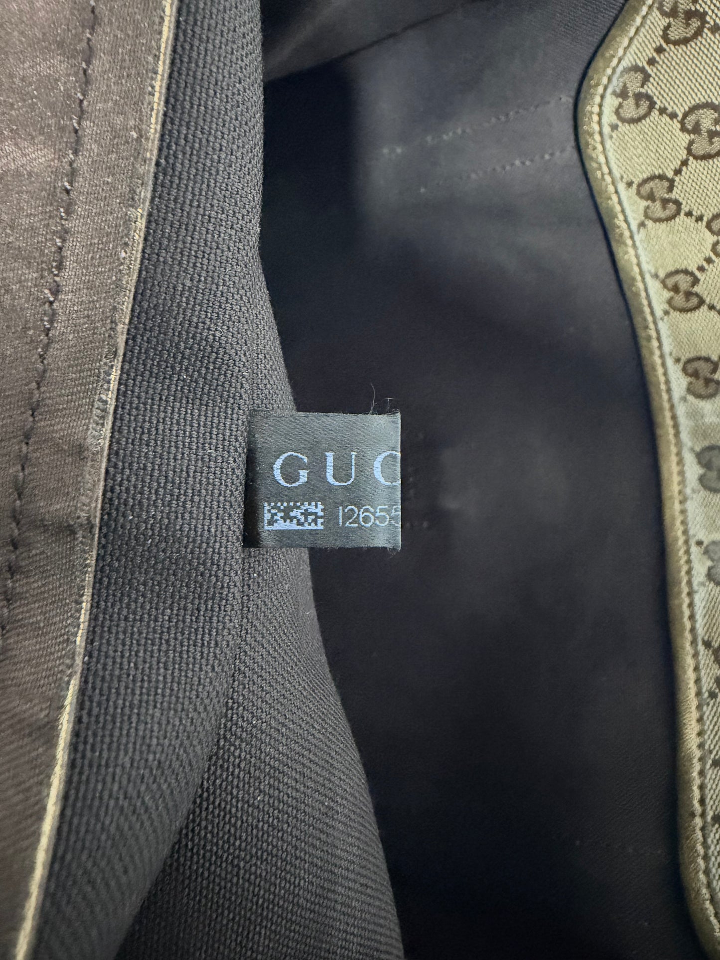 Gucci Gold/Beige GG Crystal Canvas and Leather Medium Joy Shoulder Bag