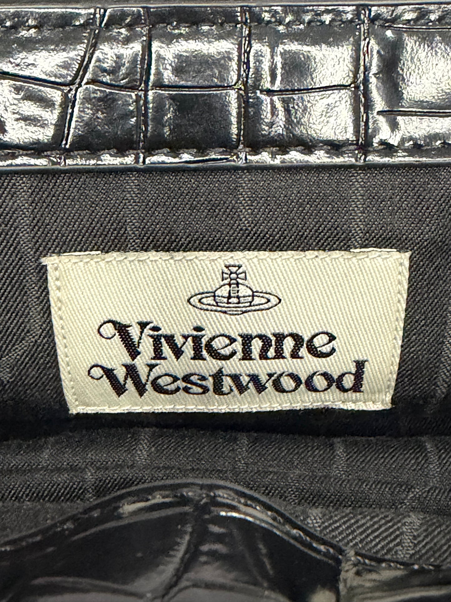 Vivienne Westwood Black Small Patent Leather Hazel Top-Handle Bag