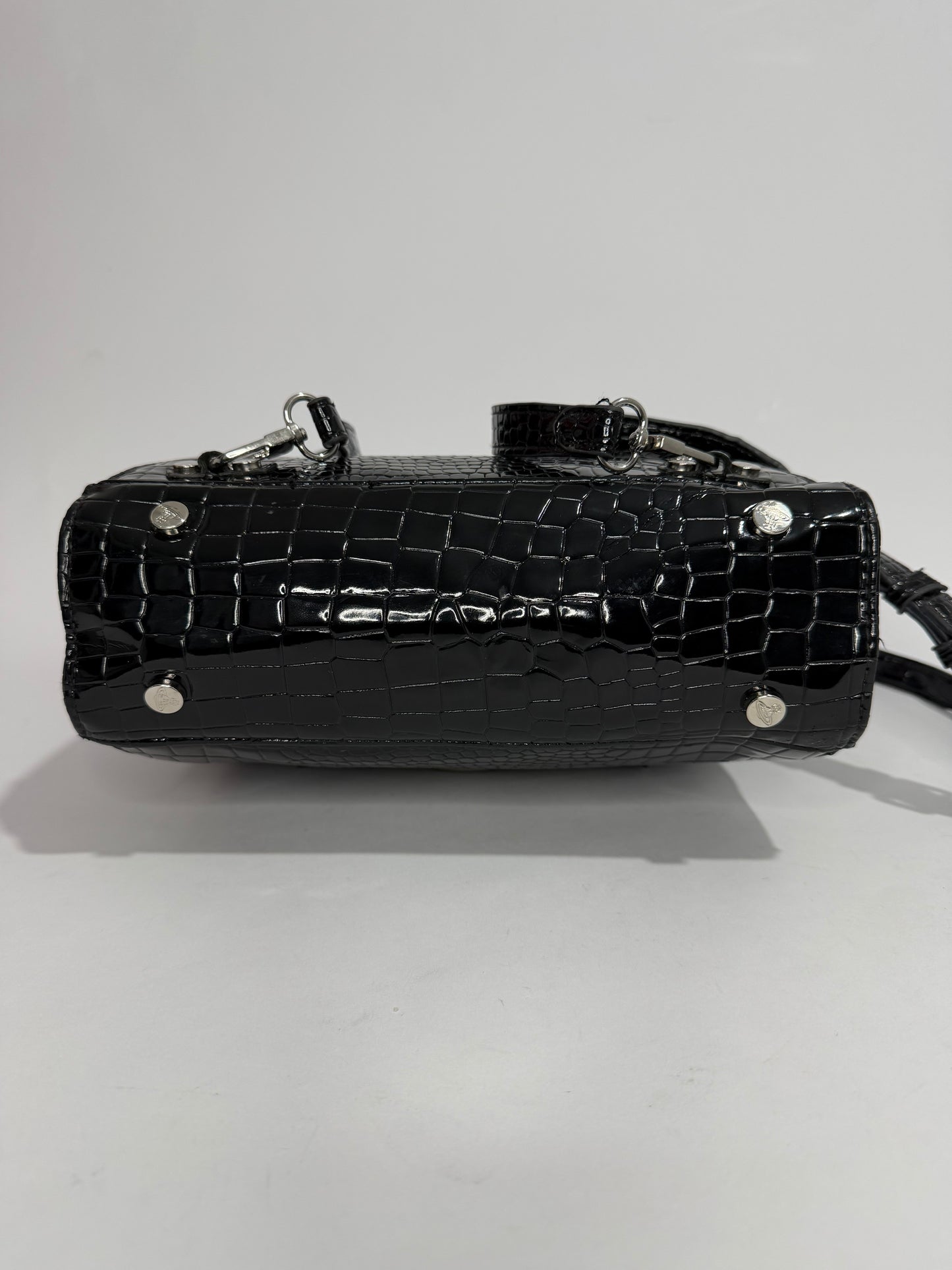 VIVIENNE WESTWOOD Orb-plaque Embossed Backpack In Black