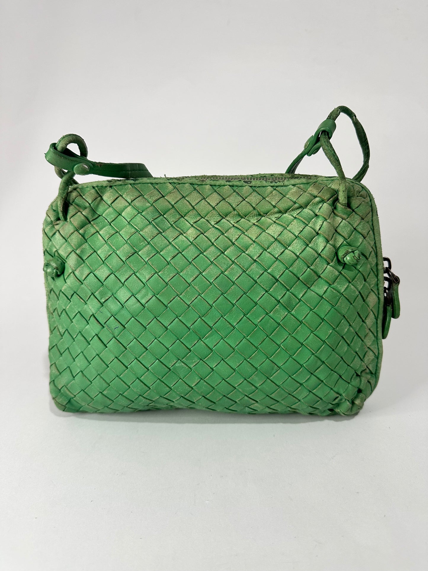 Bottega Veneta Gresn Intrecciato Leather Nodini Crossbody Bag