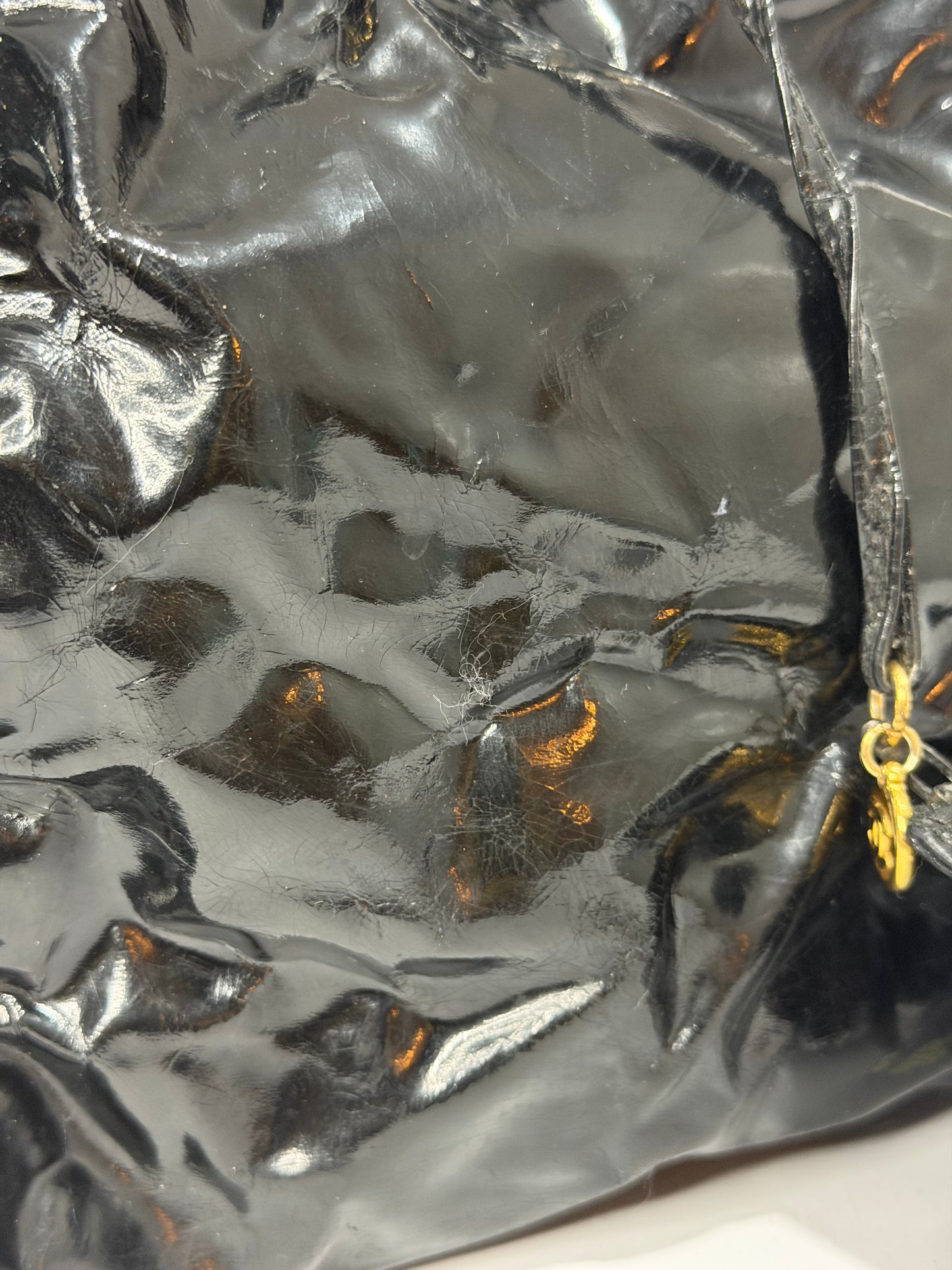 Vintage Chanel CC Patent Bucket Bag