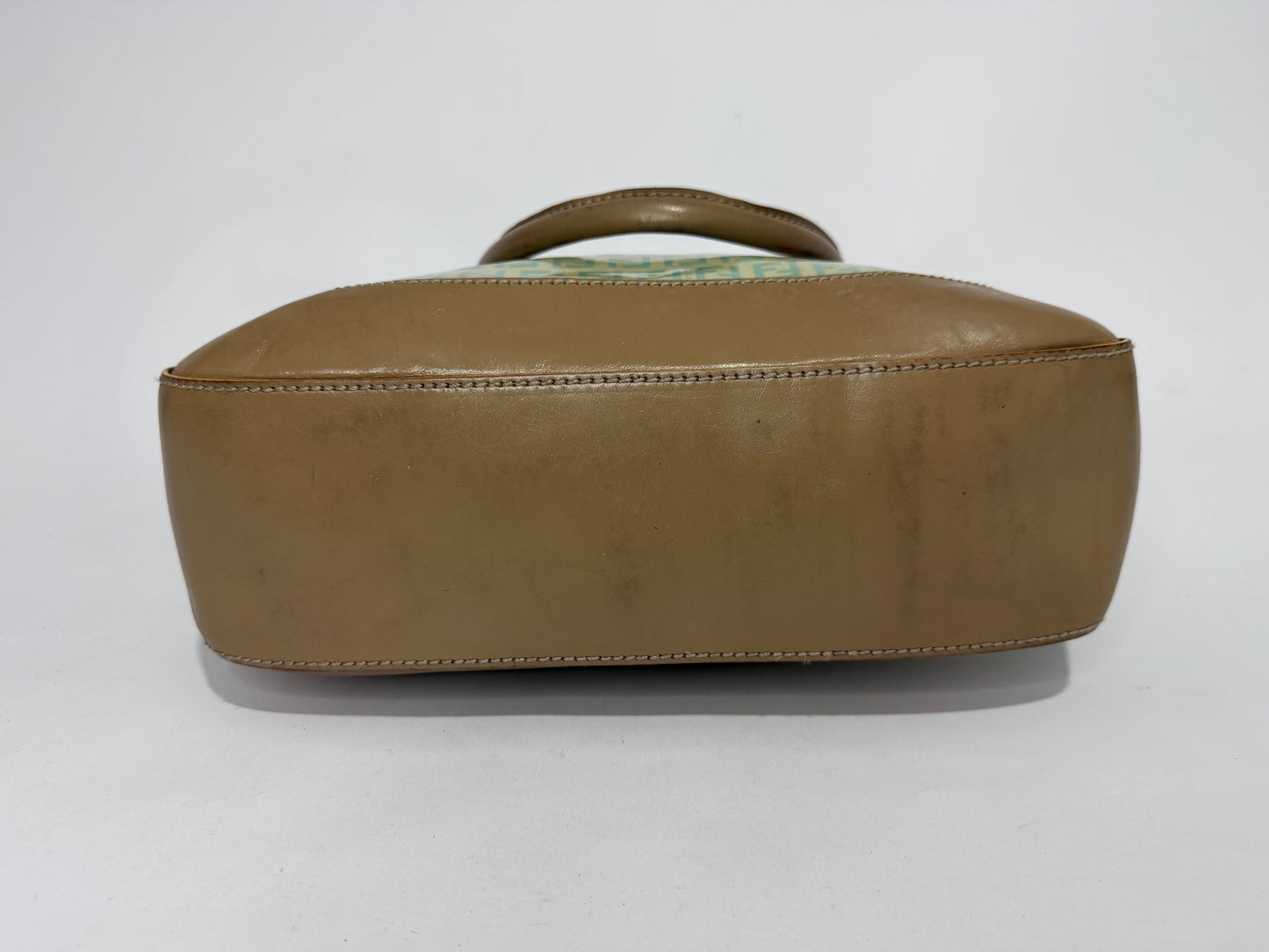 Fendi Zucca Mint Green Patent Tote Bag
