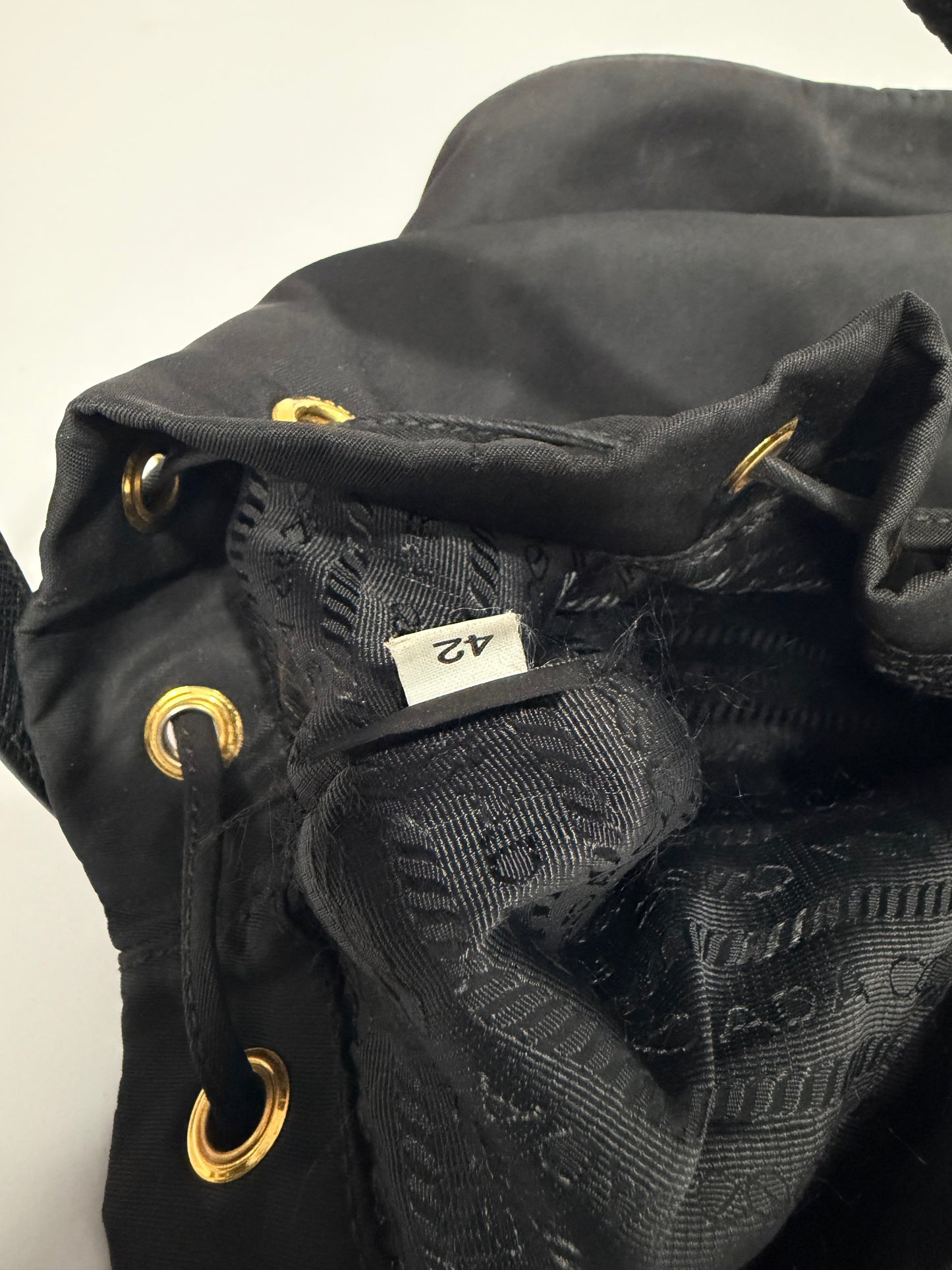 Prada Black Nylon Duet Top Handle Bag