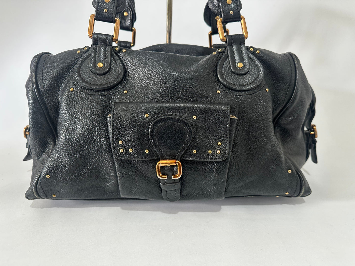 CHLOE
Moka Leather Large Paddington Satchel Bag