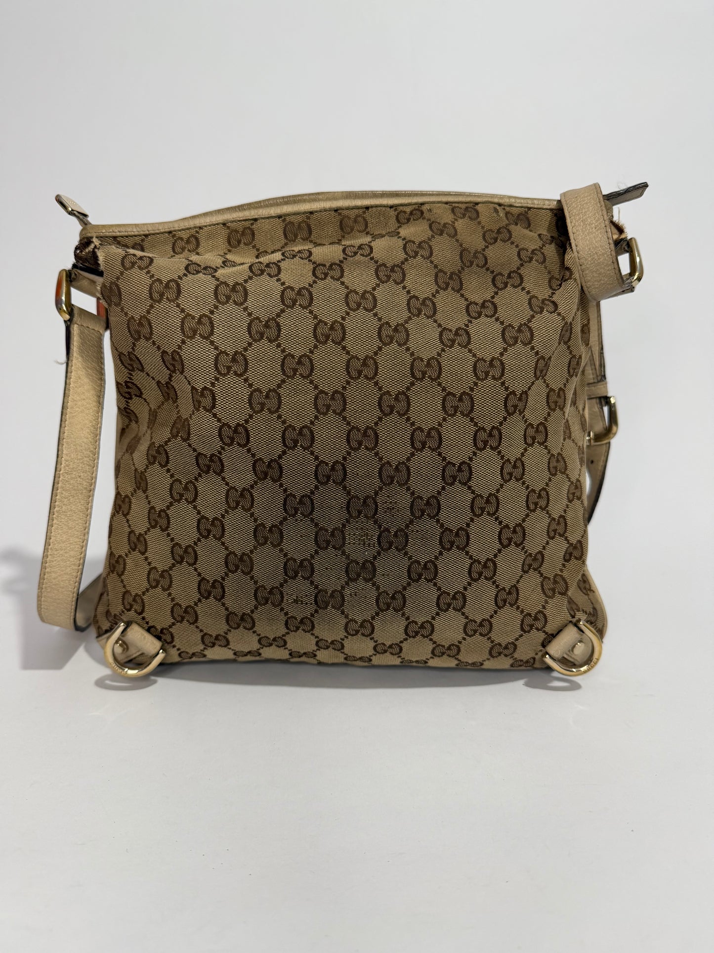 Gucci Brown/Beige GG Canvas Abbey D-Ring Handbag