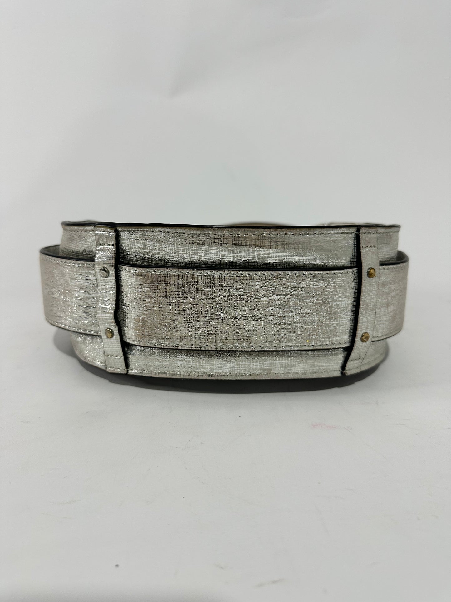 Chloe Metallic Gold Leather Small Tess Top Handle Bag