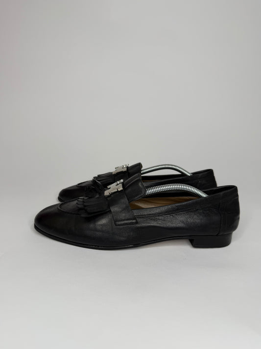 HERMES
Goatskin Womens Royal Loafers Black Size 38 EU/ 8 US/ 5UK