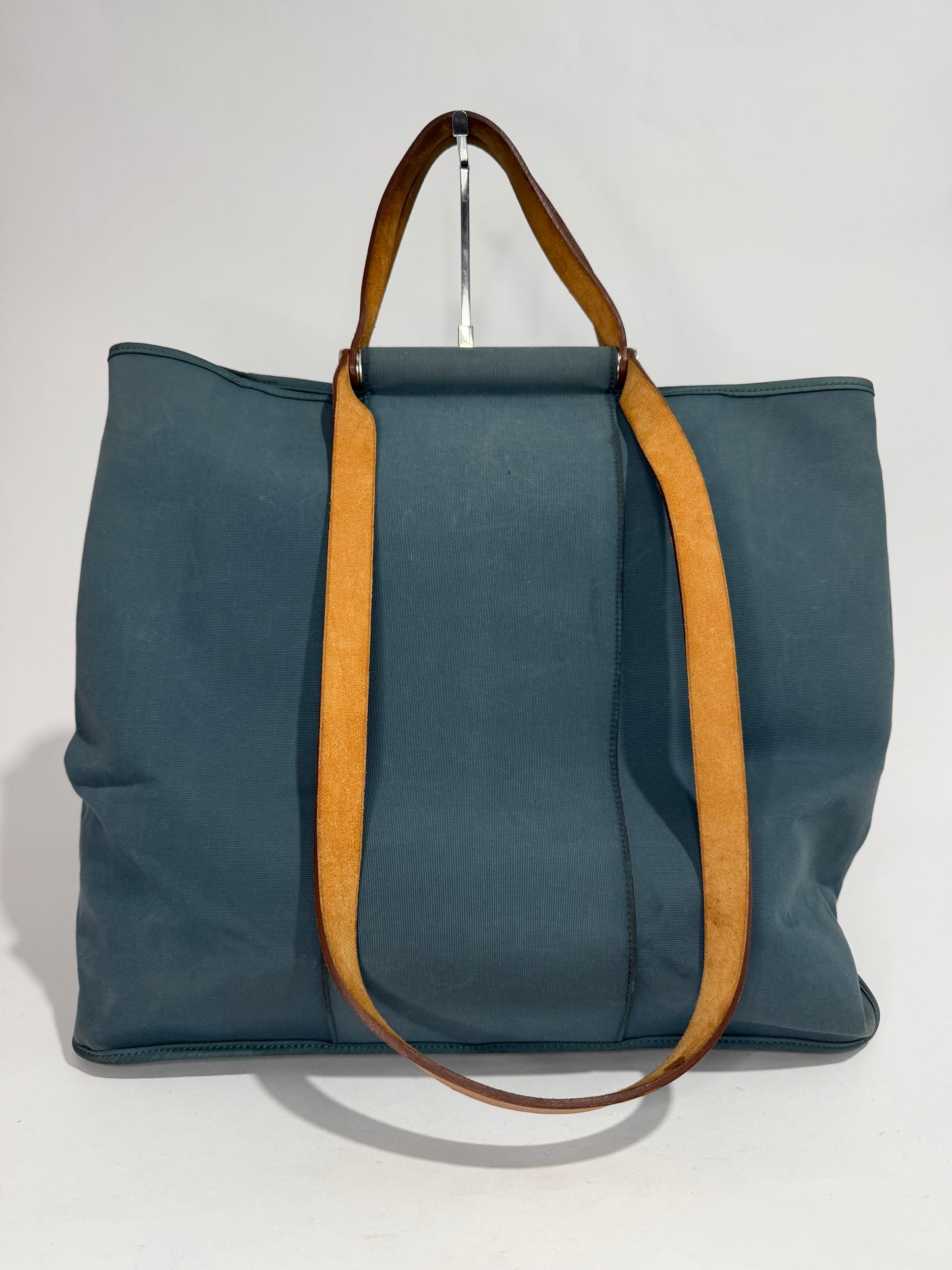 Hermes Light Blue Toile Canvas Cabag Elan Tote