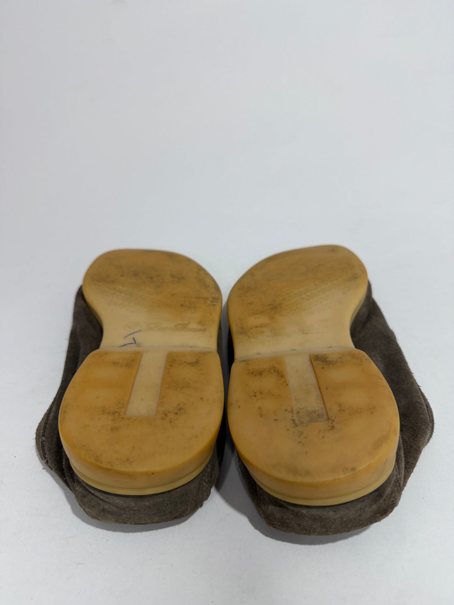 Loro Piana Brown Suede Summer Walk Loafers Size 44 EU