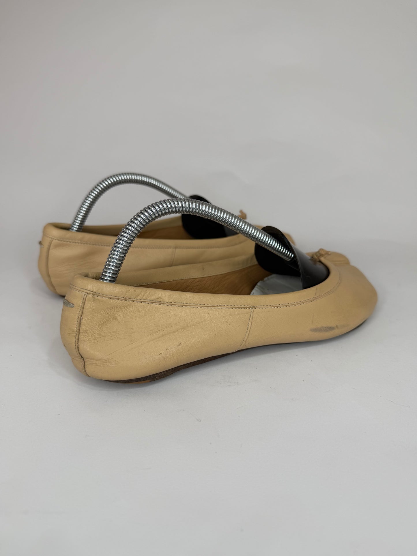 Maison Margiela Tabi Ballet Flats Brown Leather Split-Toe EU 35 / 5 US/ 2 UK