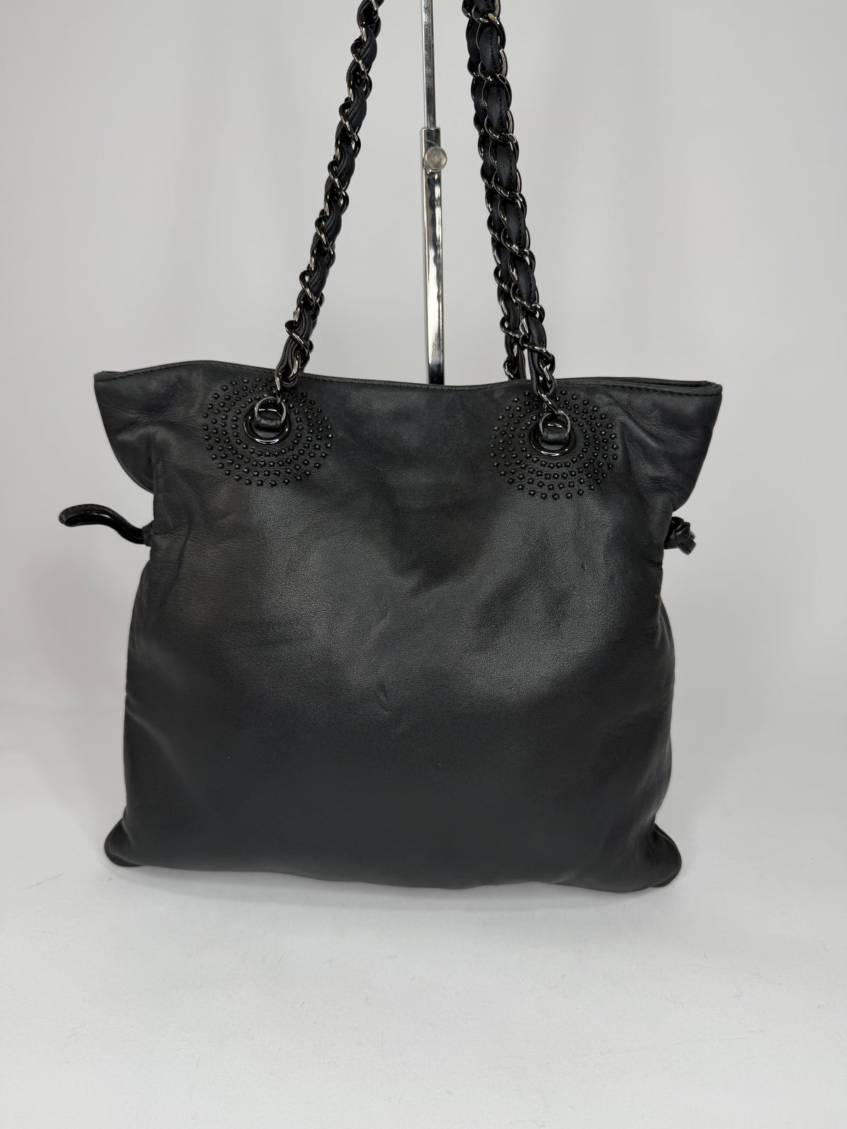 CHANEL
Lambskin CC Studded Bonbons Tote Black