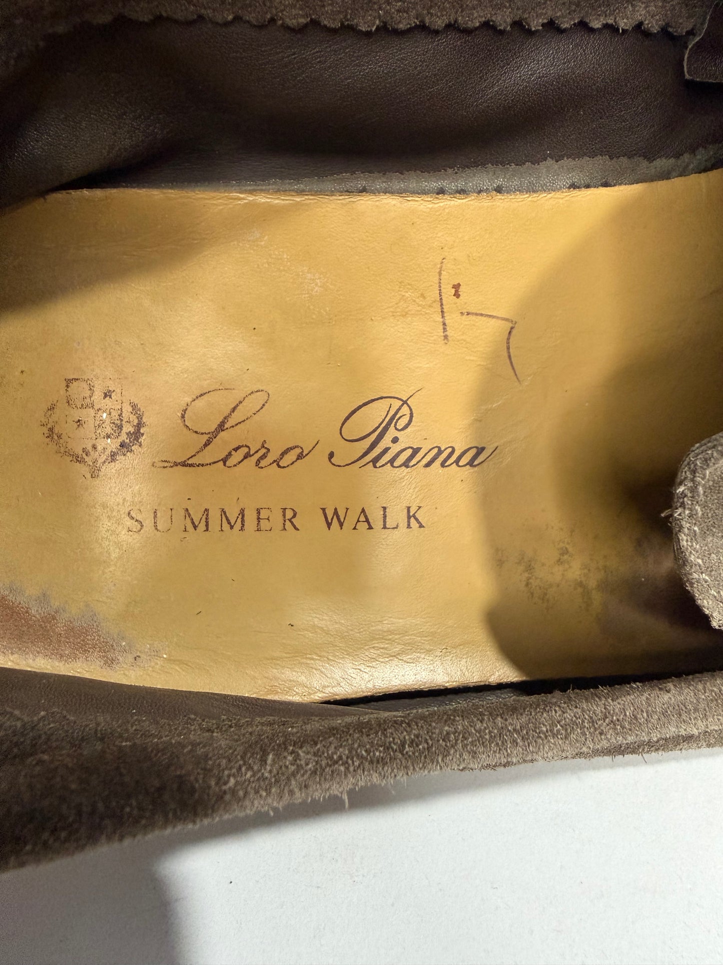 Loro Piana Brown Suede Summer Walk Loafers Size 44 EU