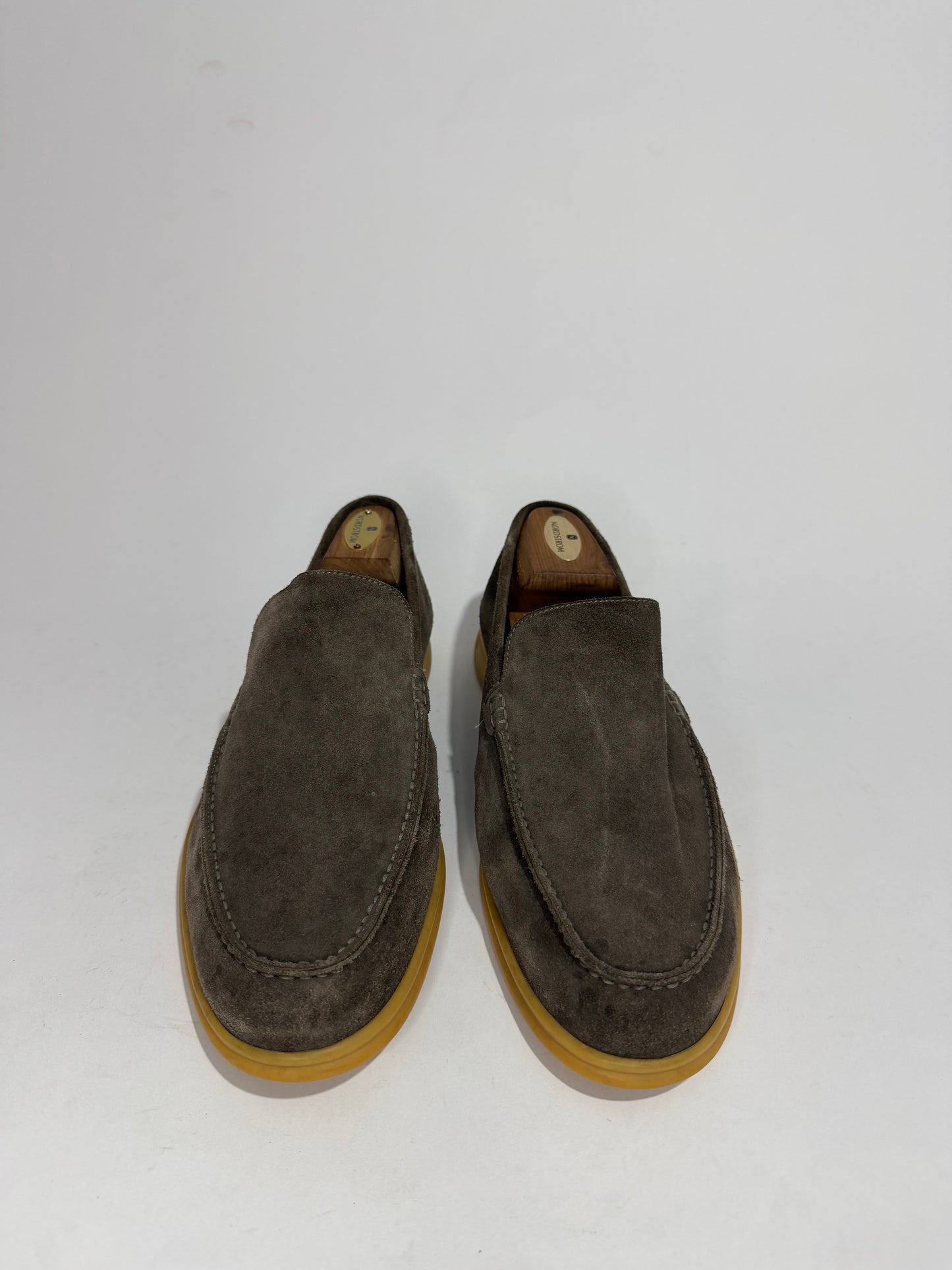 Loro Piana Brown Suede Summer Walk Loafers Size 44 EU