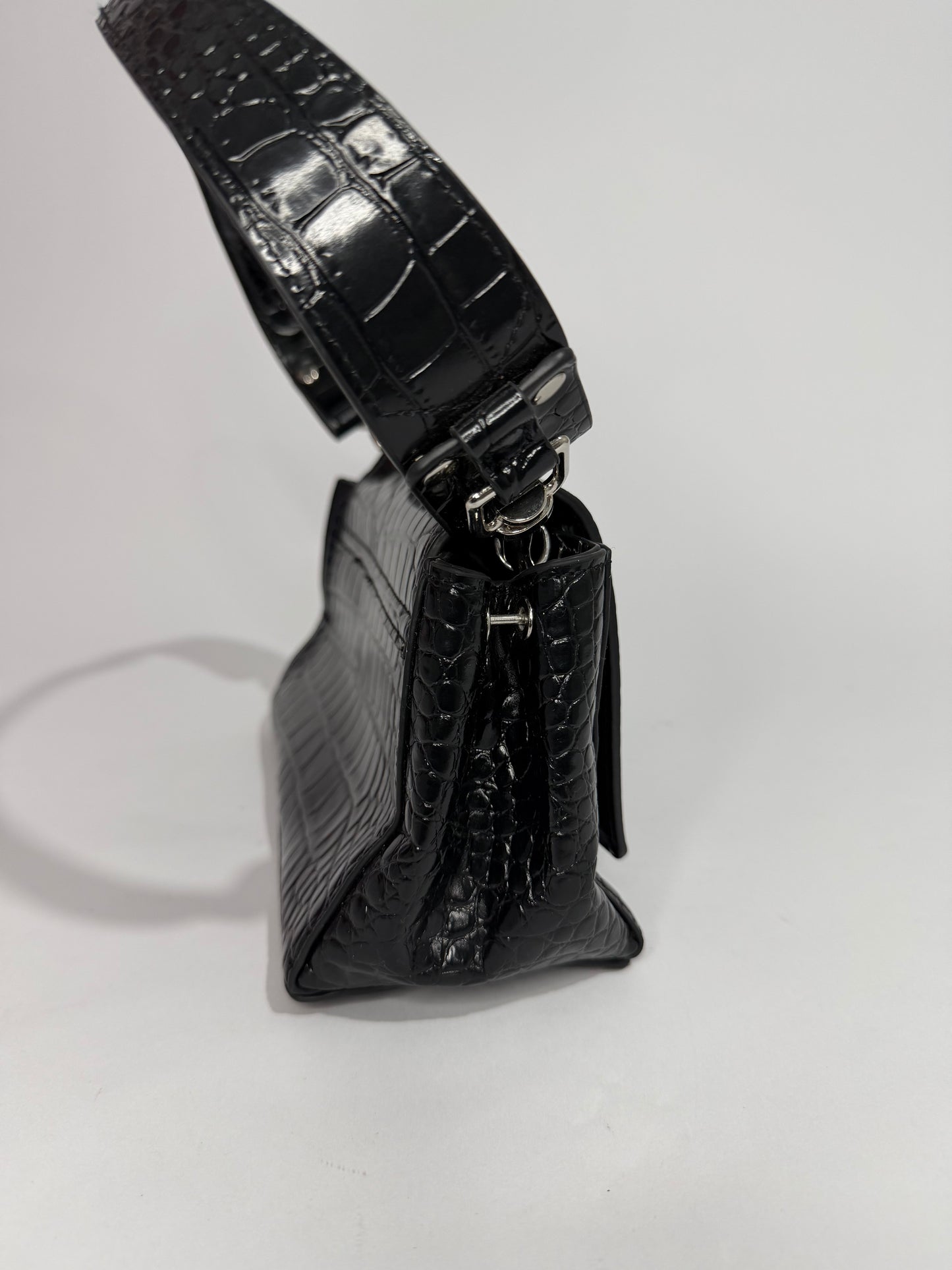 Vivienne Westwood Black Small Patent Leather Hazel Top-Handle Bag