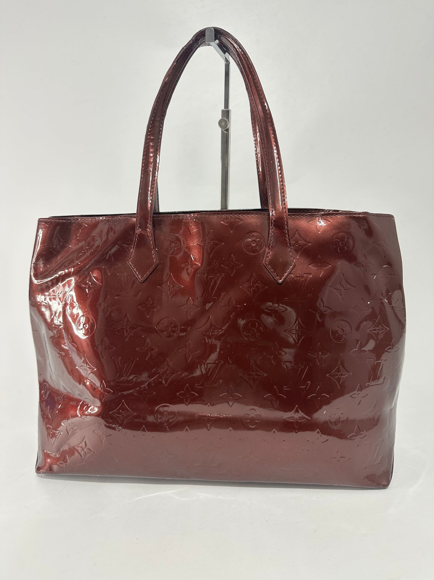 Louis Vuitton Rouge Fauviste Monogram Vernis Wilshire MM Bag