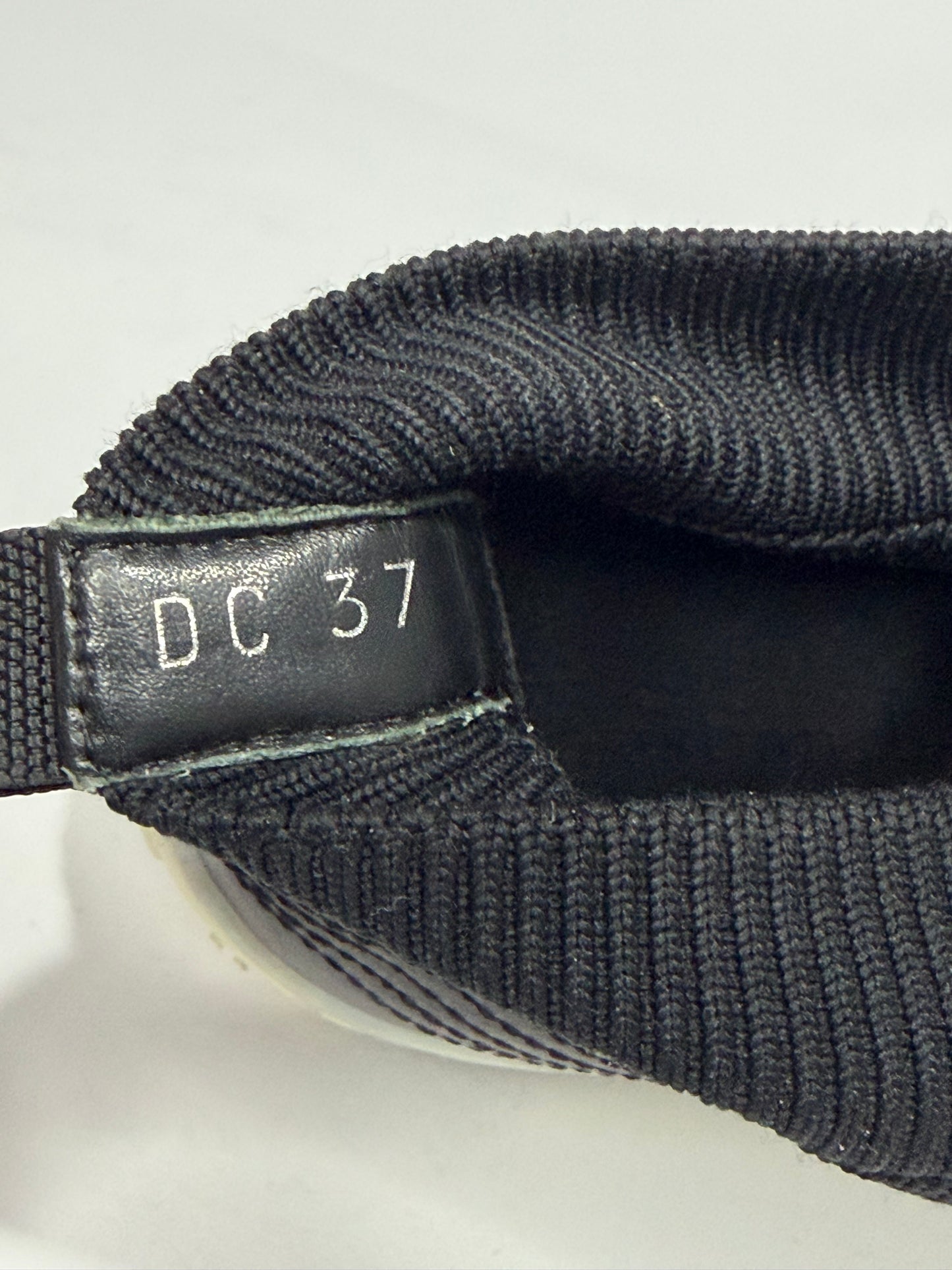 Dior Black Knit Fabric and Leather Walk'n'Dior Sock Sneakers Size 37 EU/ 7 US