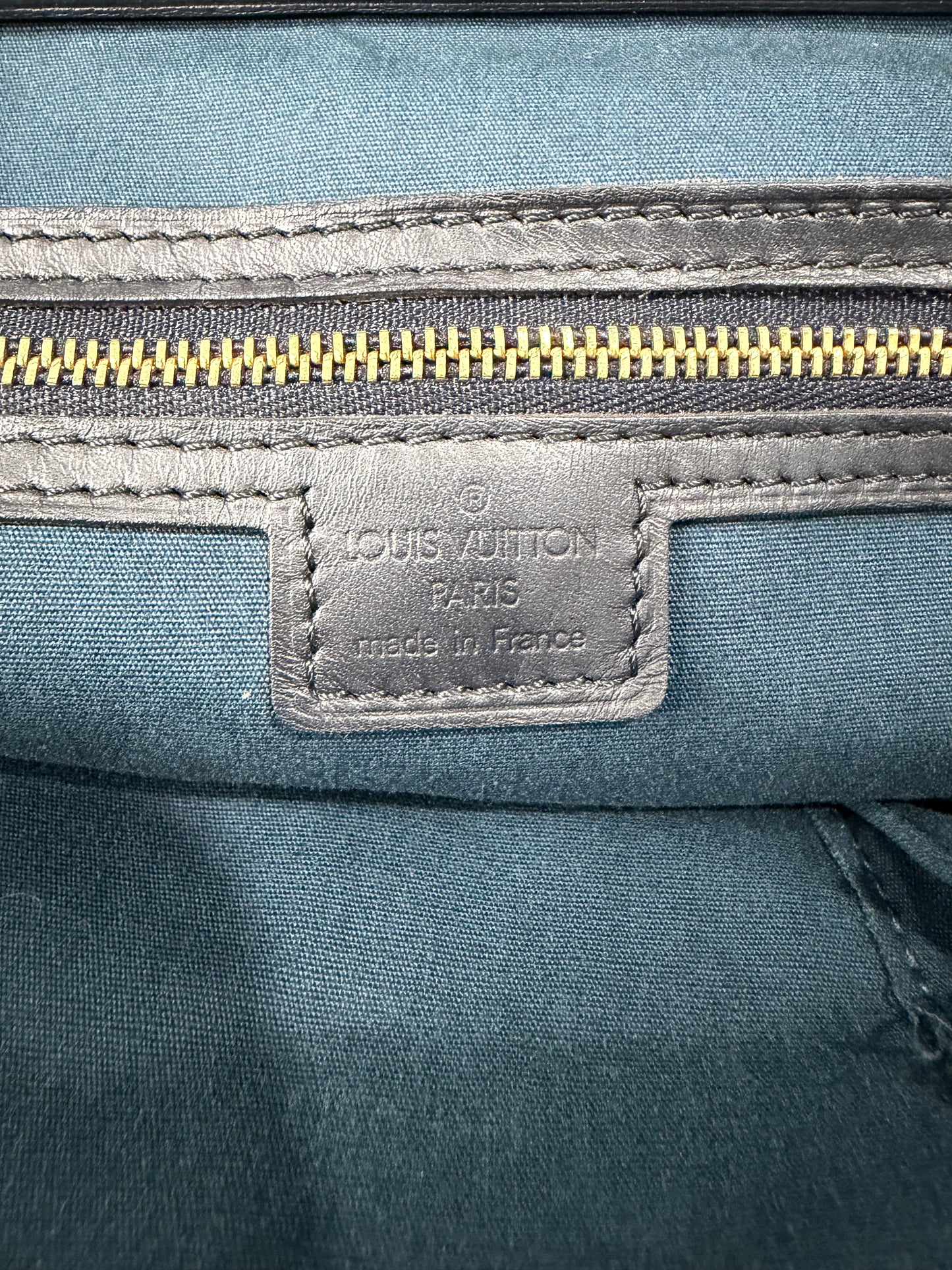 LOUIS VUITTON
Navy Blue Mini Lin Canvas Josephine PM Bag