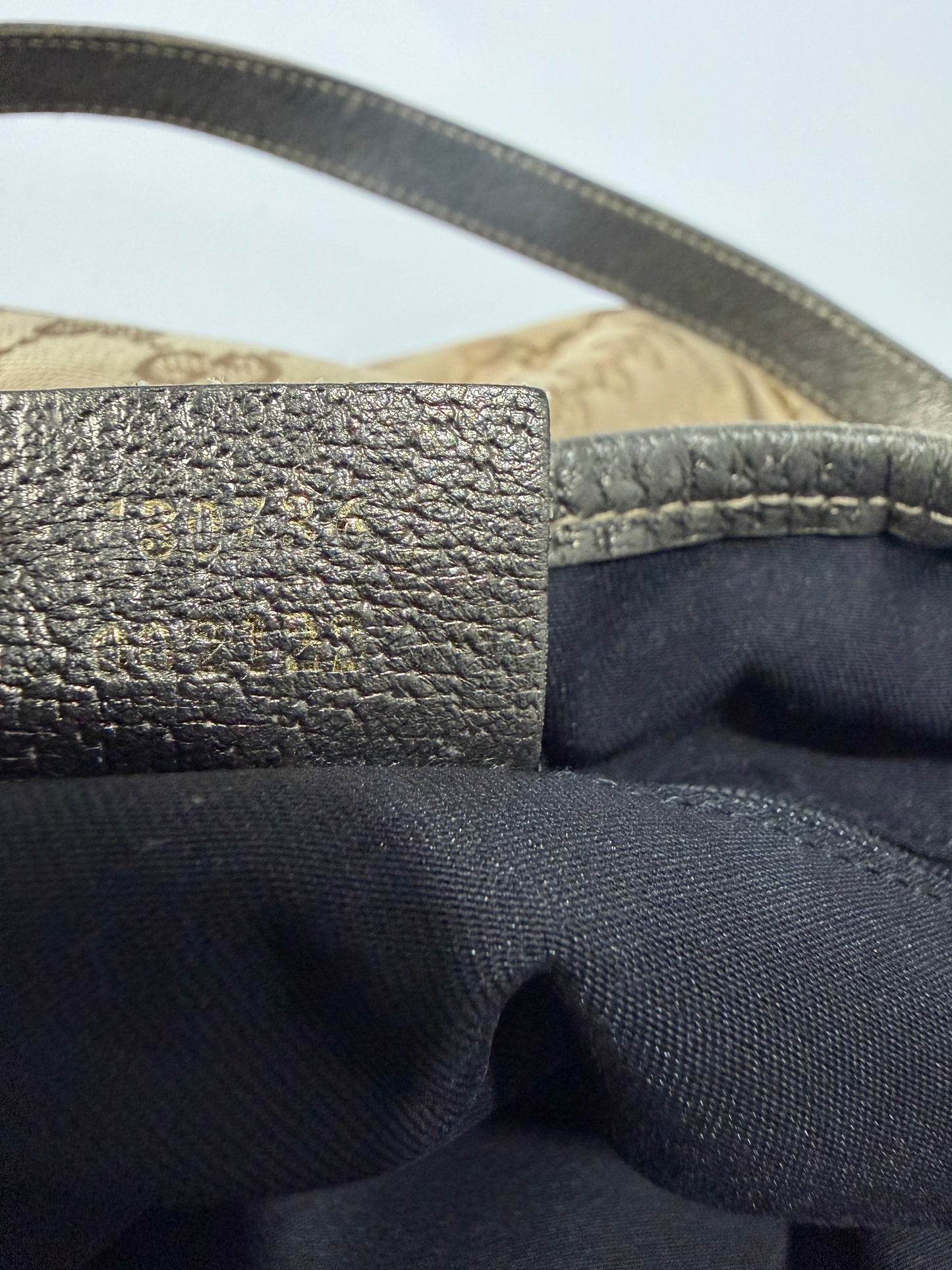 Gucci Beige/Grey GG Canvas and Leather Abbey Tote