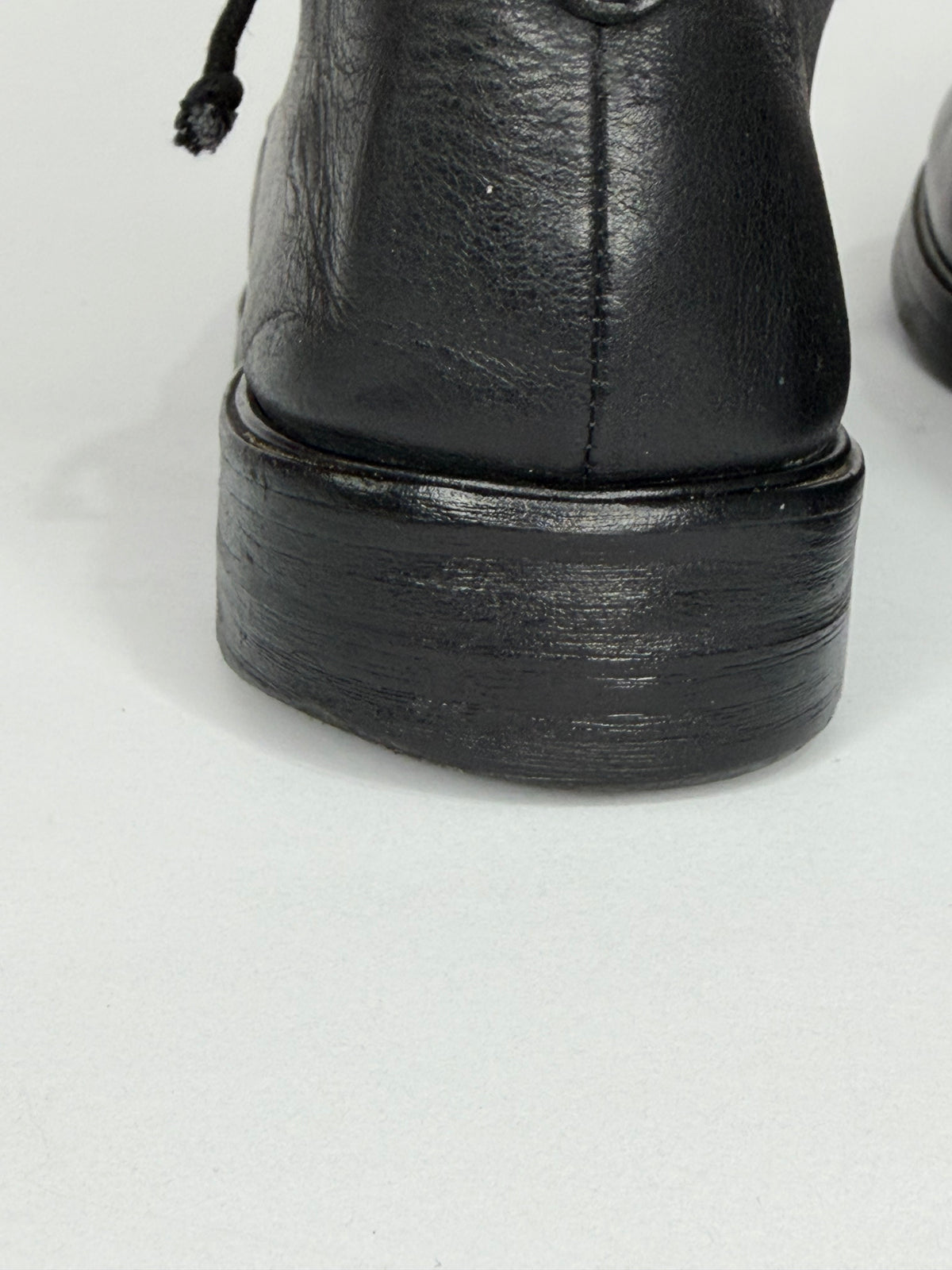 Marsèll Black Leather Derby Shoes Men’s EU 41 Made in Italy Vero Cuoio
