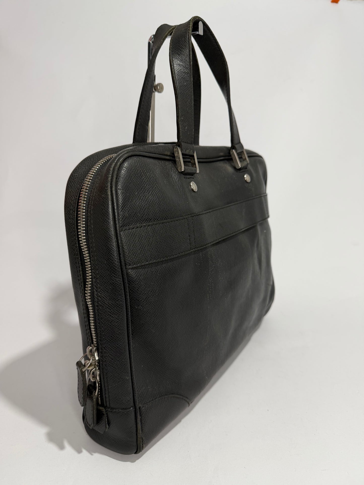 Louis Vuitton Black Taiga Leather Alexander Briefcase