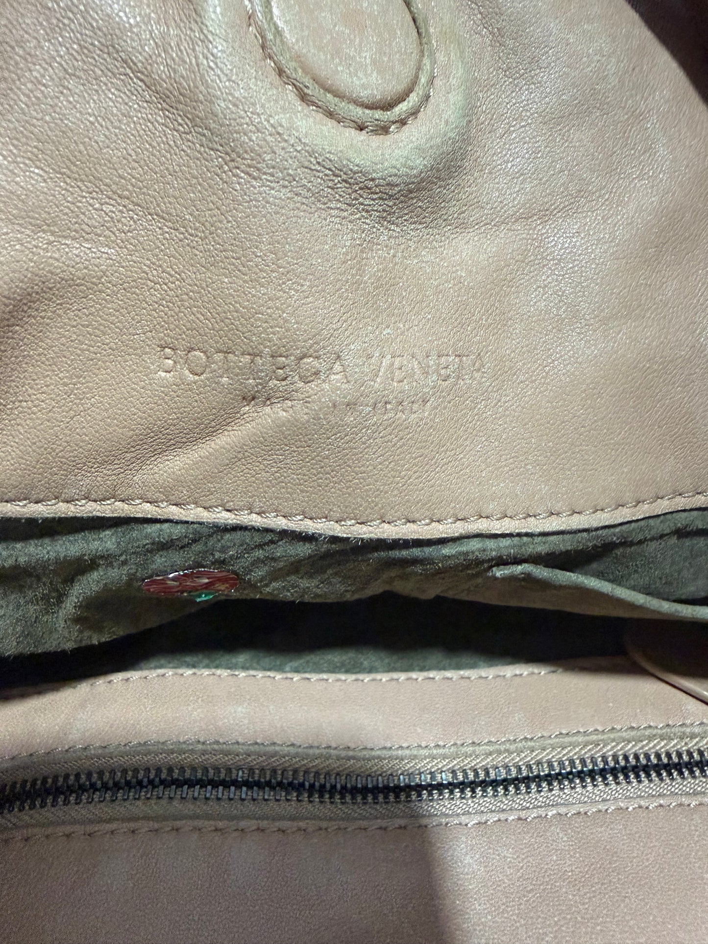 BOTTEGA VENETA Ebano Woven Leather Small Campana Bag
