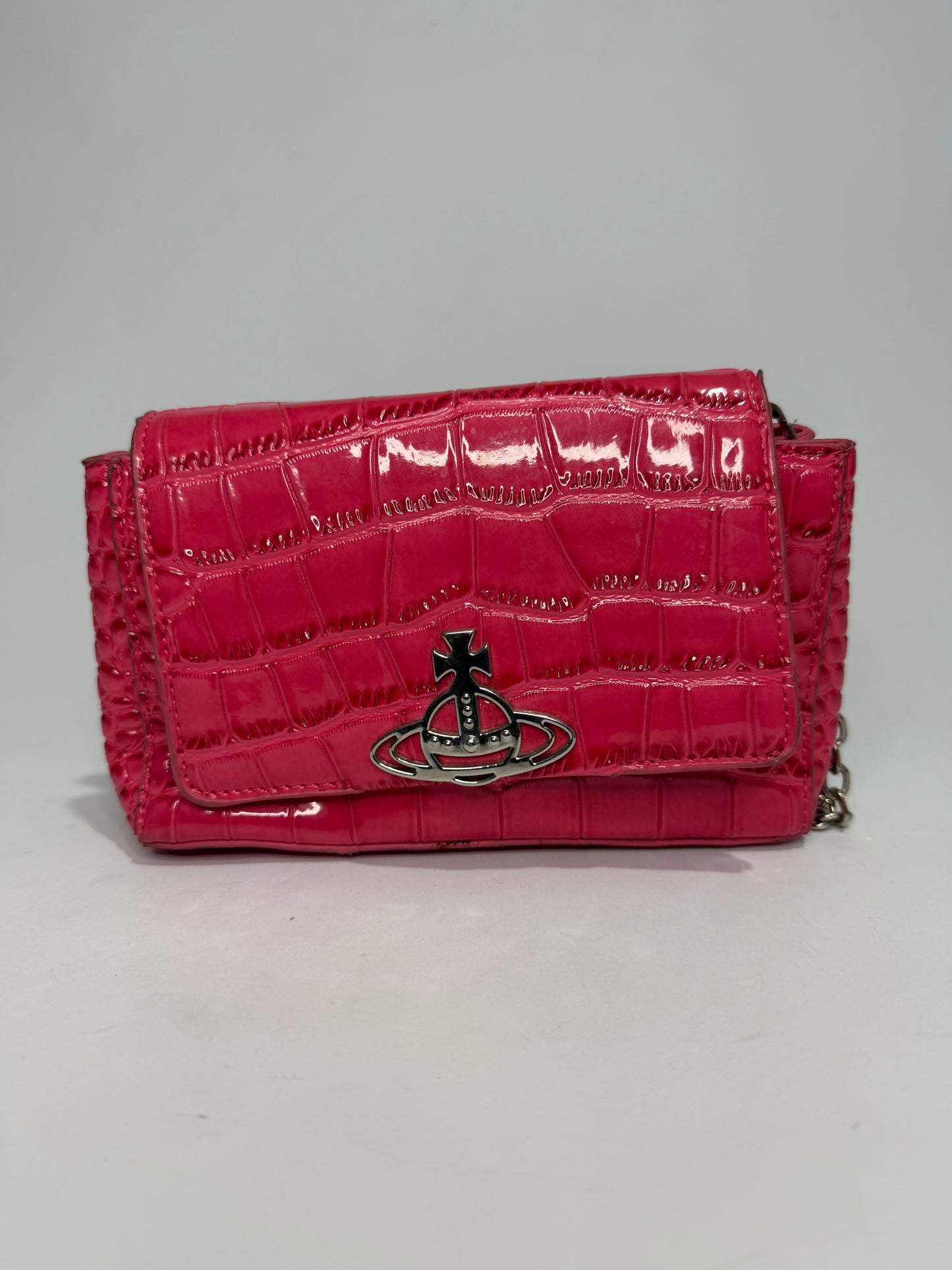 Vivienne Westwood Pink Small Patent Leather Hazel Top-Handle Bag