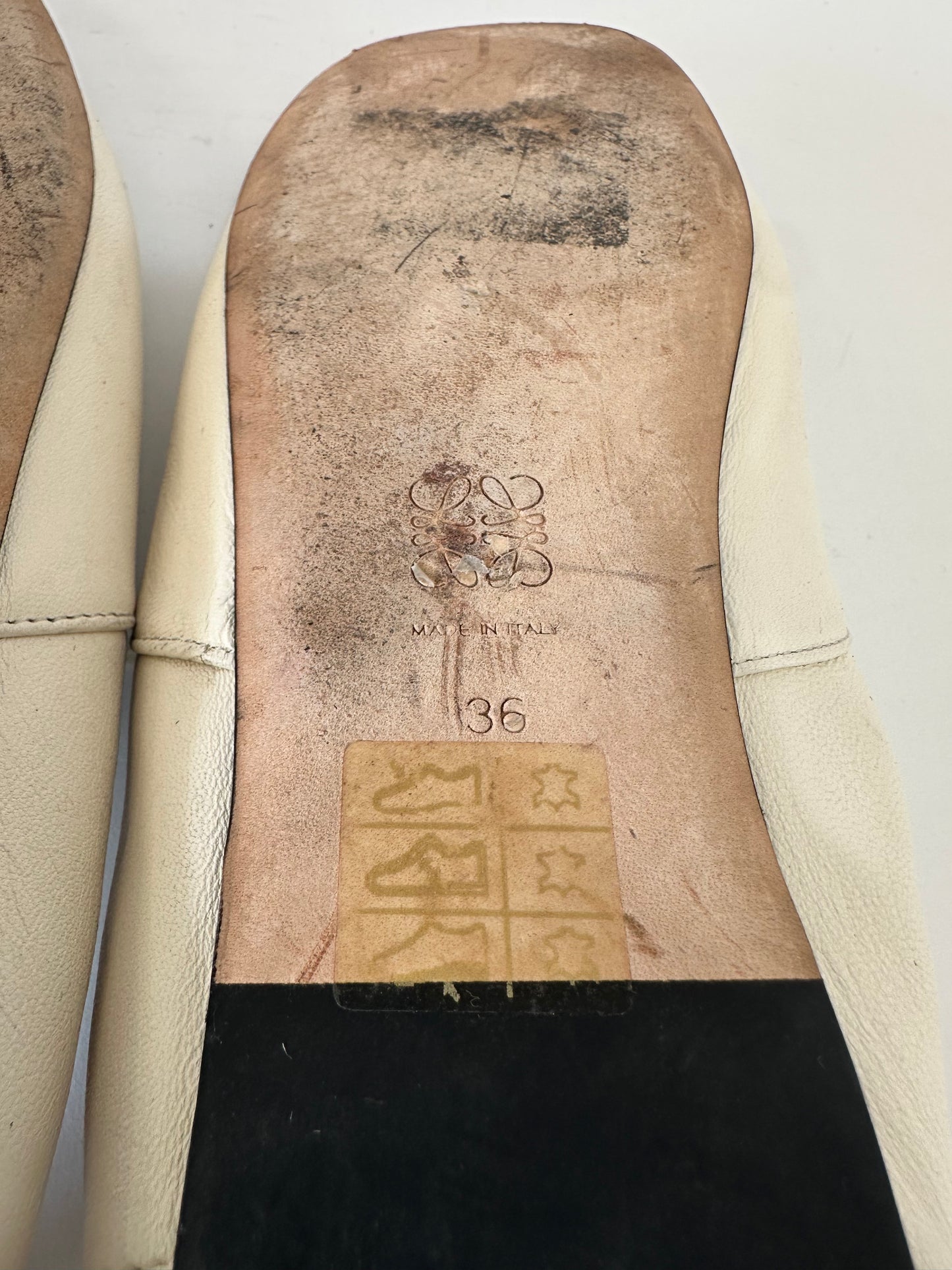 Loewe White Anagram Soft Derbys Size 36 EU