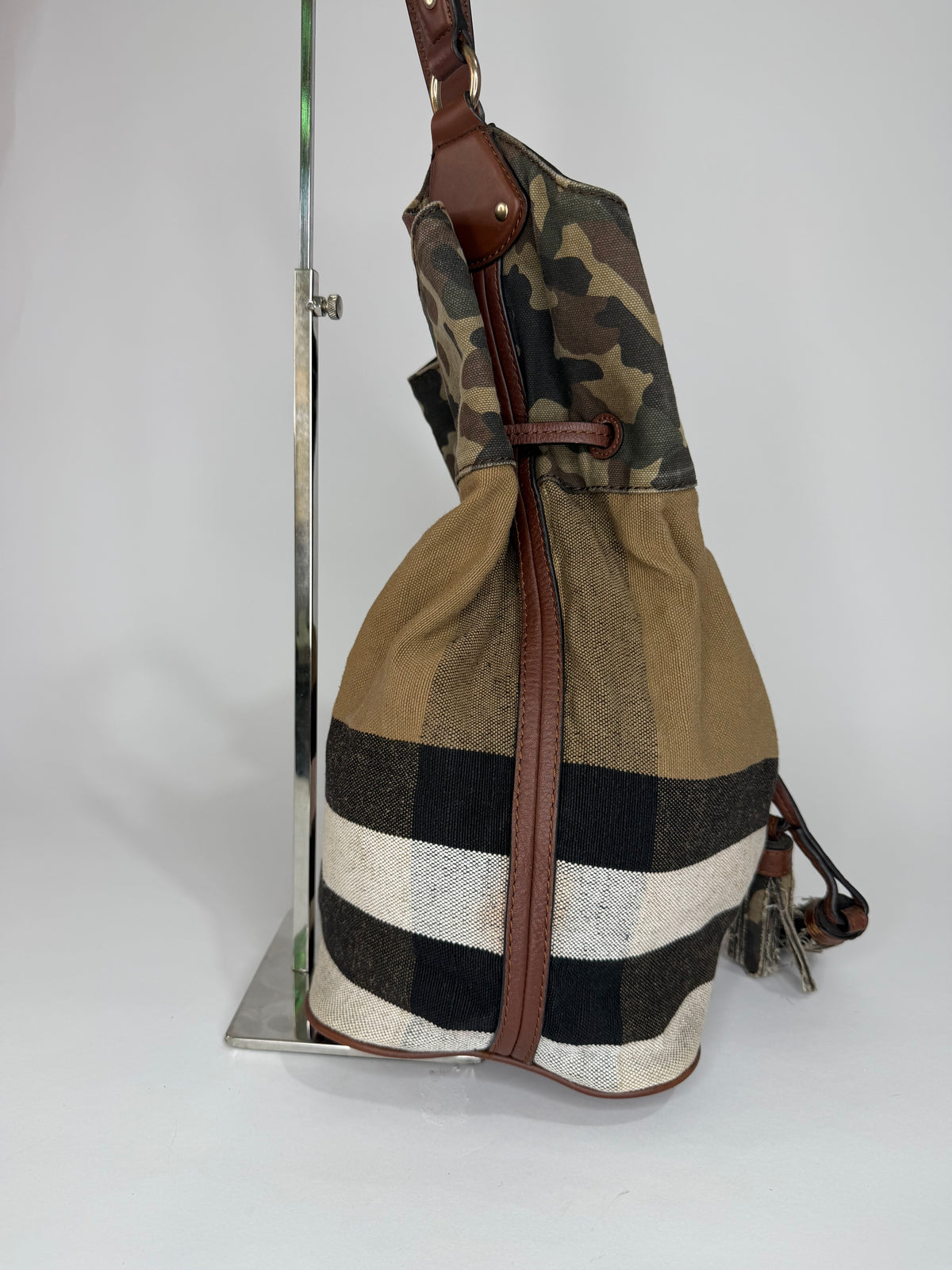 Burberry
Exploded Check Bucket Bag