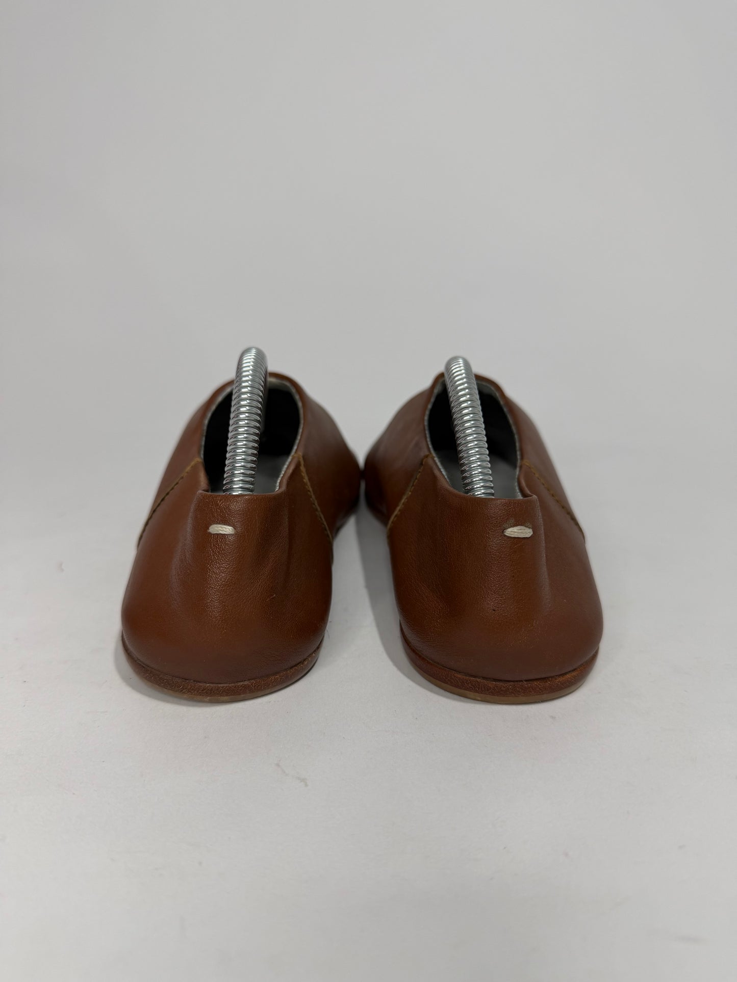 Maison Margiela Brown Leather Tabi babouche shoes