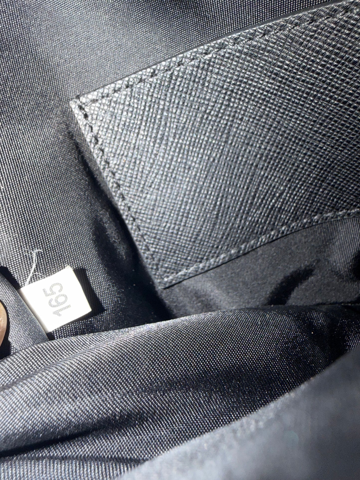 Prada Black Re-Nylon and Leather Flap Crossbody Bag