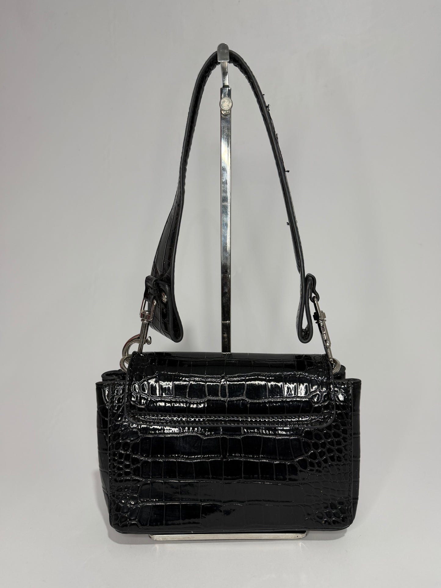 Vivienne Westwood Black Small Patent Leather Hazel Top-Handle Bag