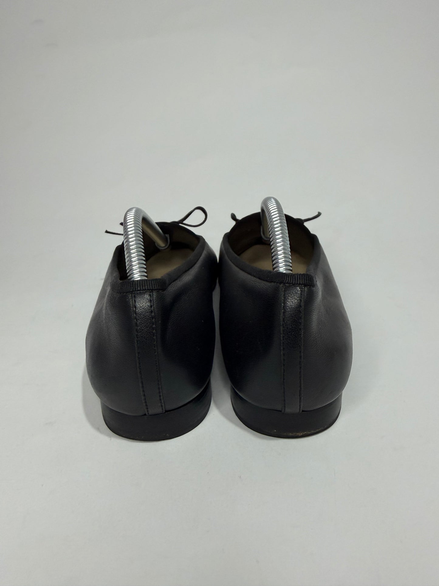 CHANEL Gold/Black Lambskin Leather CC Ballet Flats Size 38 EU/ 8 US
