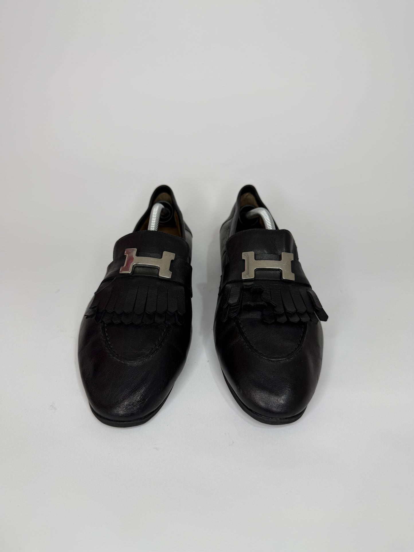 HERMES
Goatskin Womens Royal Loafers Black Size 38 EU/ 8 US/ 5UK