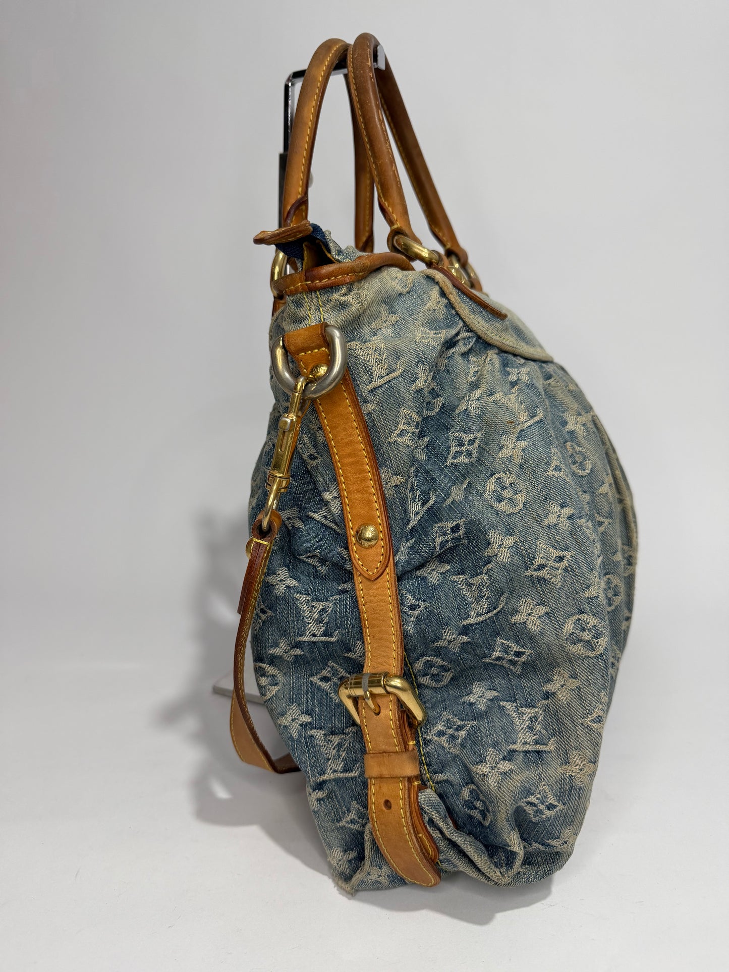 Louis Vuitton Blue Monogram Denim Neo Cabby MM Bag
