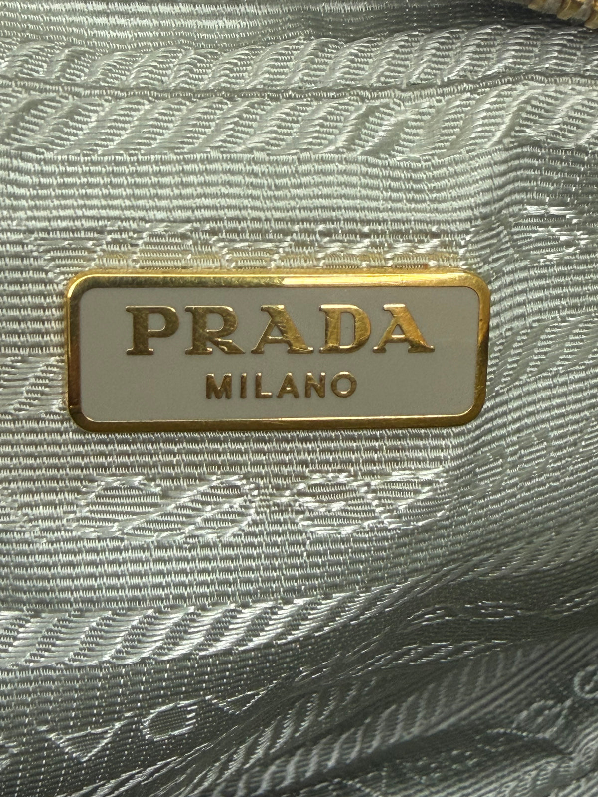 Prada Silver
Spazzolato Bauletto Mini Bag