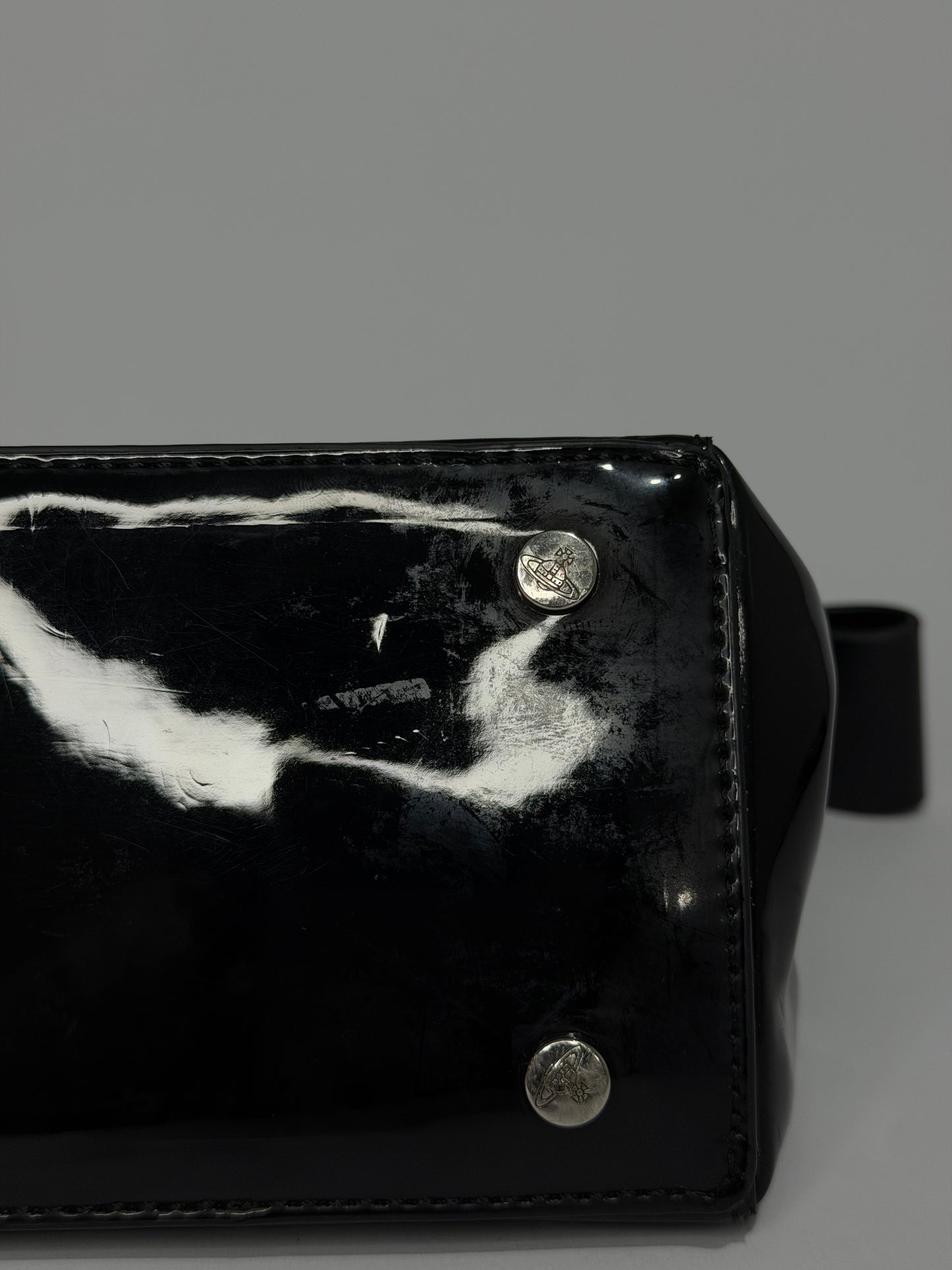 Vivienne Westwood Black Medium Patent Leather Hazel Top-Handle Bag