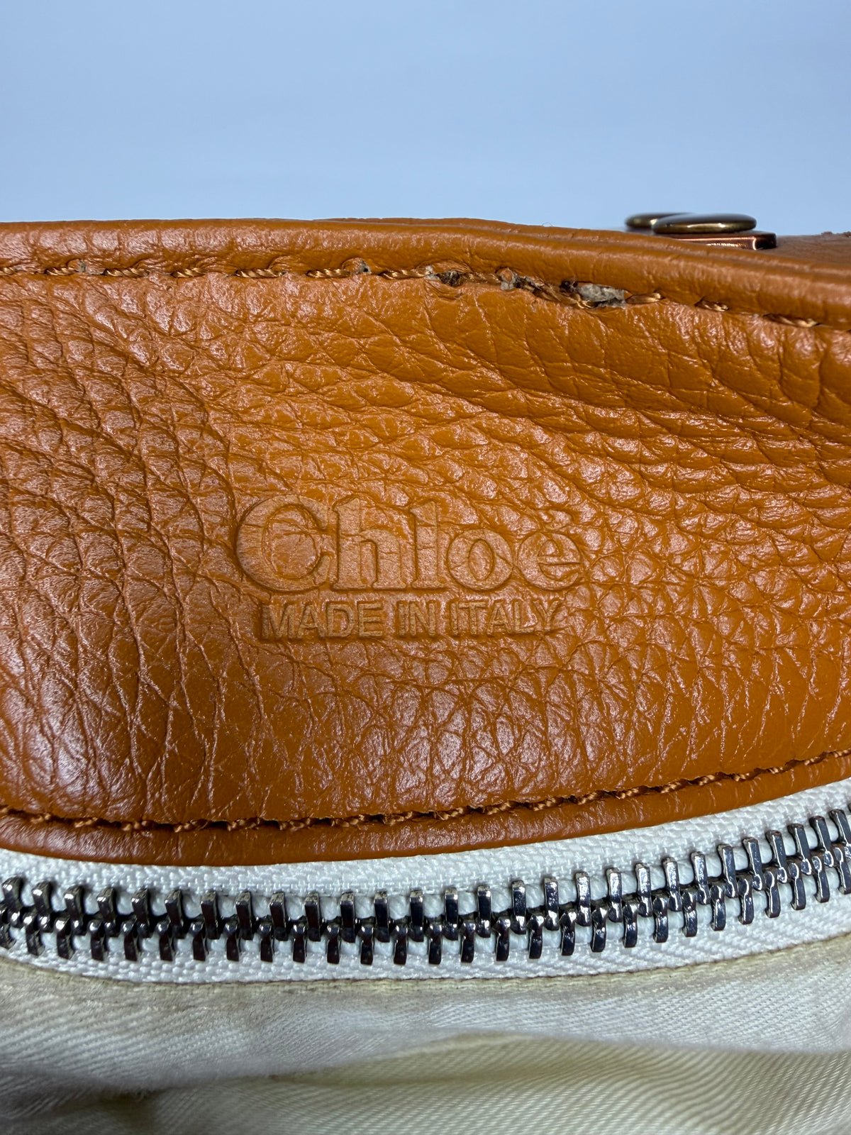 CHLOE
Calfskin Medium Paddington Satchel Tan