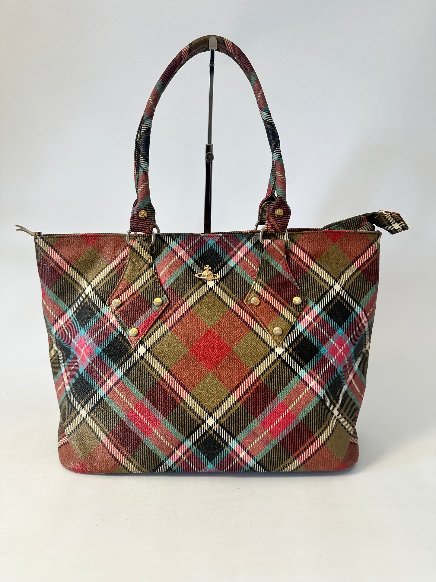 Vivienne Westwood Derby Tote Bag – Multicolour Tartan