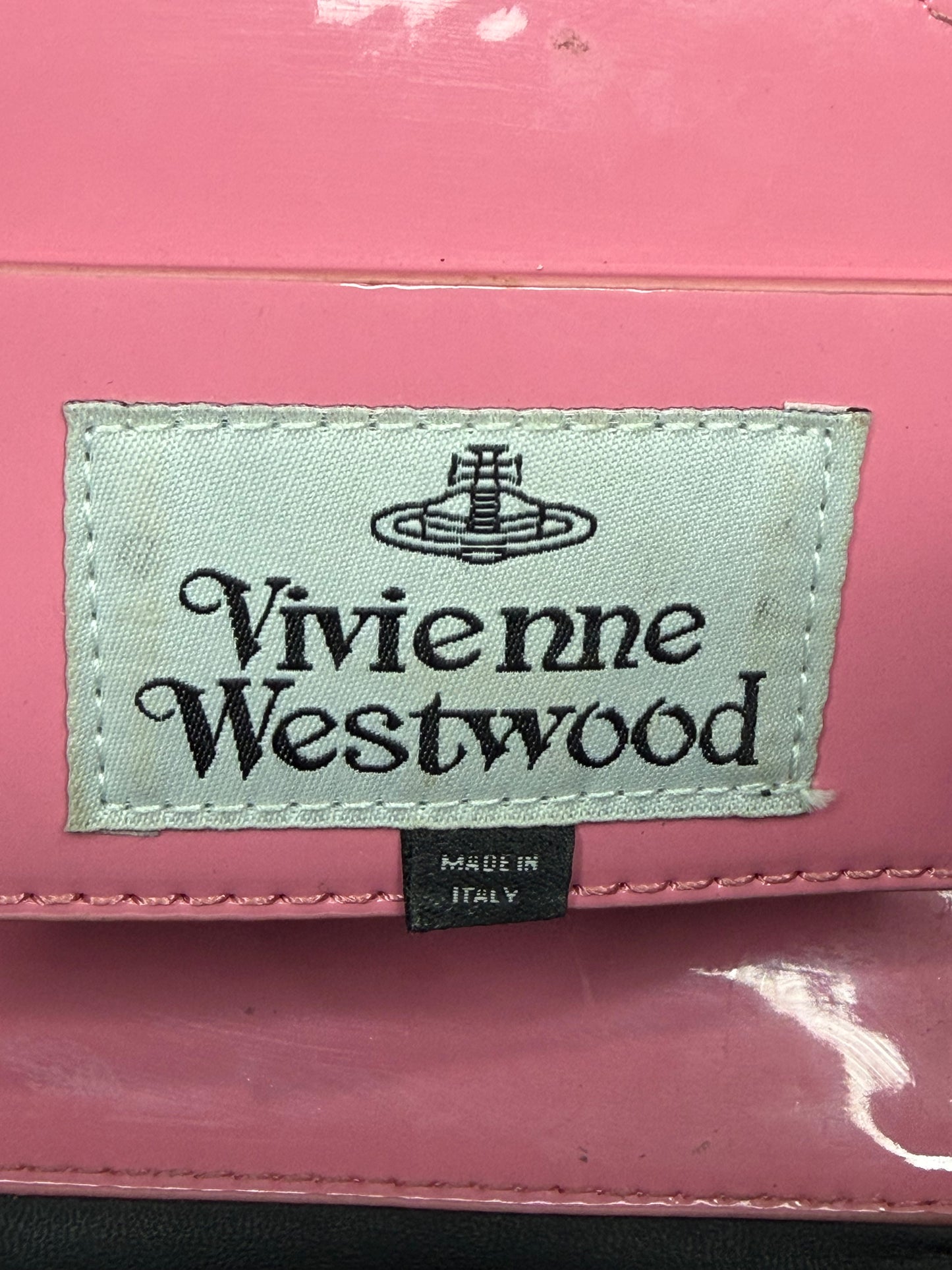 Vivienne Westwood Betty Mini Croc-Style Leather Handbag Pink