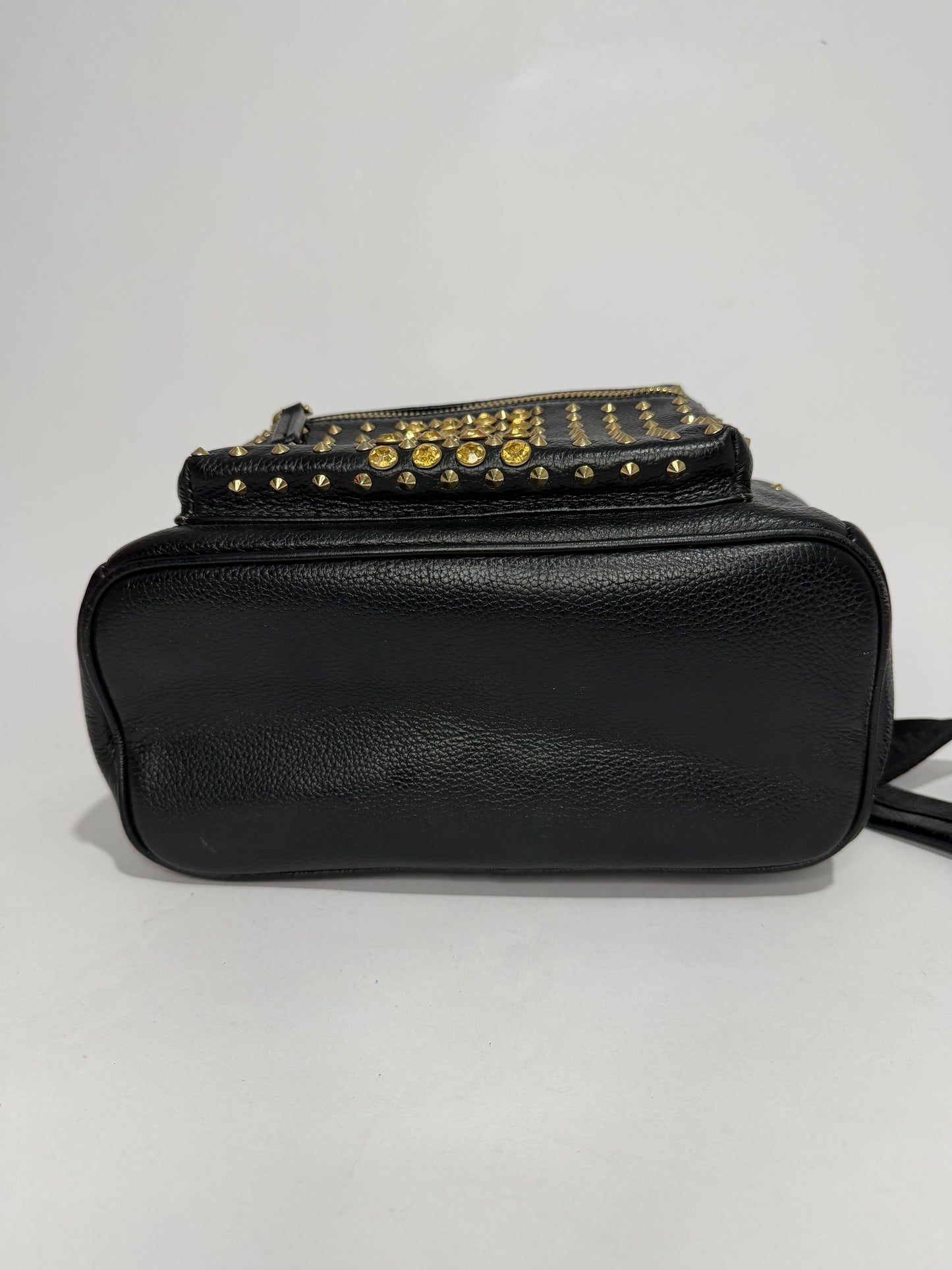 MCM Black Crystal Embellished Leather X Strak Backpack