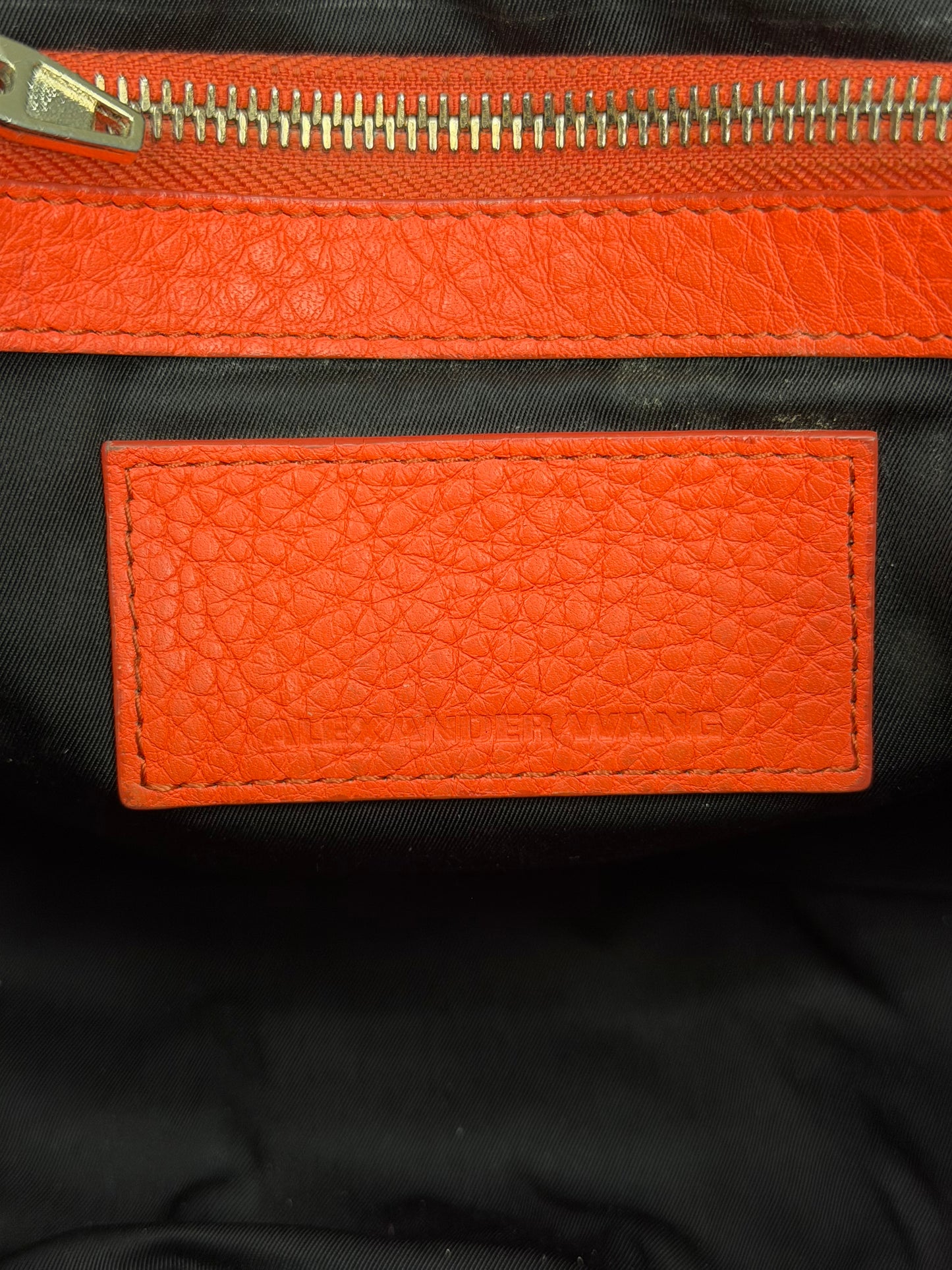 Alexander Wang Orange Leather Small Rockie Satchel