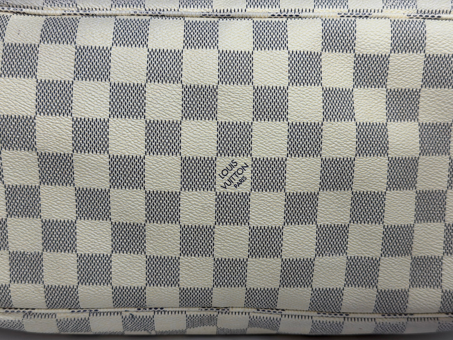 Louis Vuitton White Damier Azur Canvas Neverfull MM Tote Bag