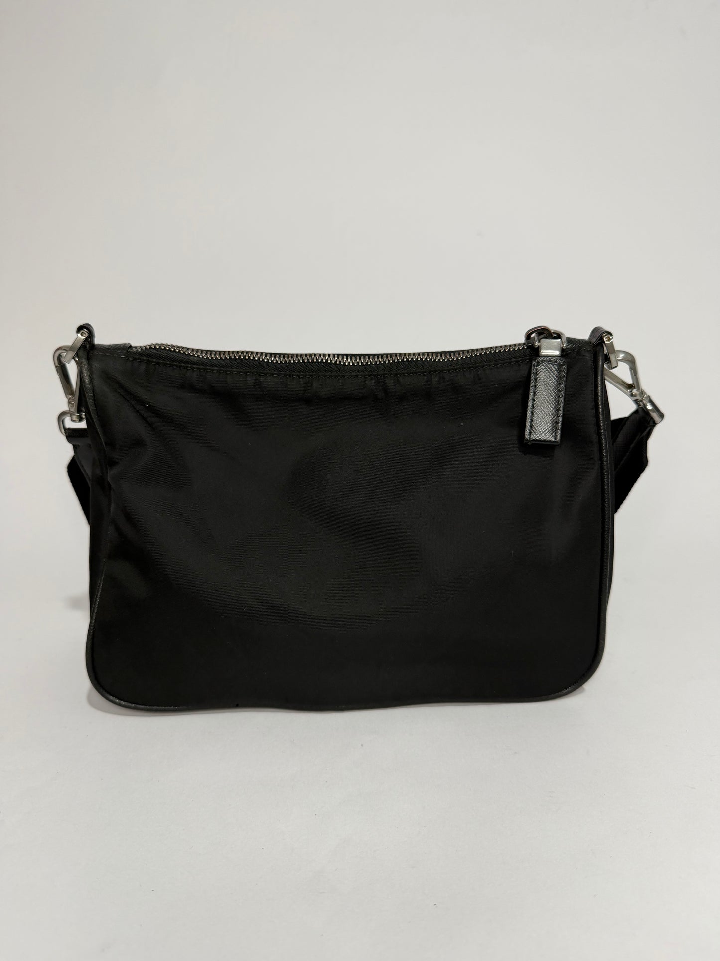 Certified Authentic
PRADA
Re-Nylon Saffiano Re-Edition 2000 Double Zip Crossbody Bag Black