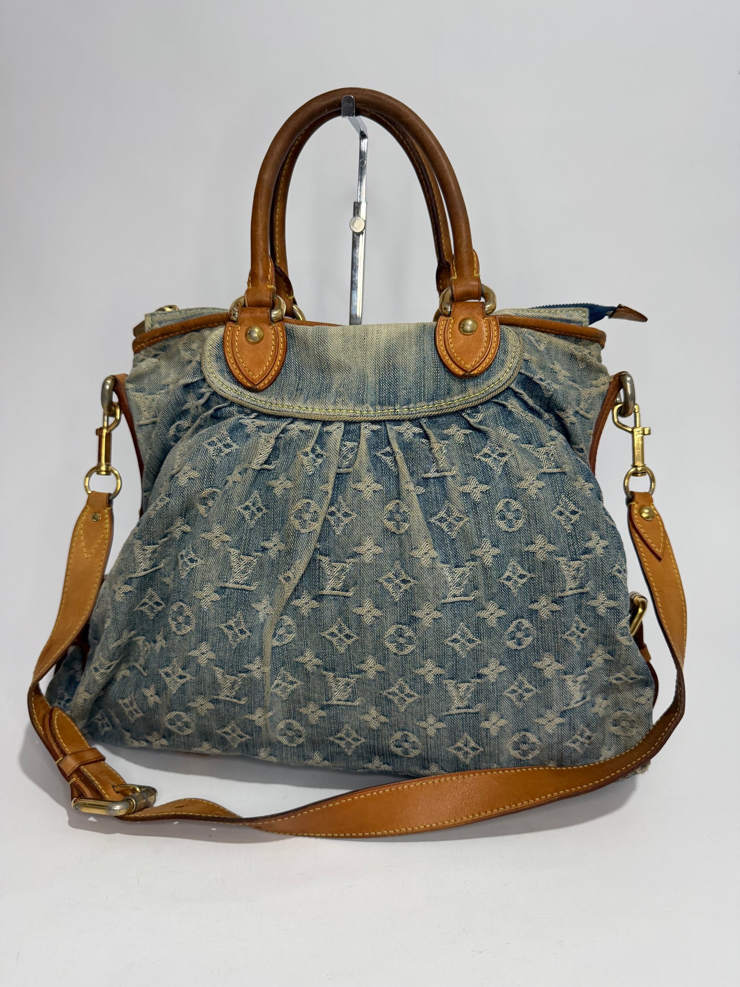 Louis Vuitton Blue Monogram Denim Neo Cabby MM Bag